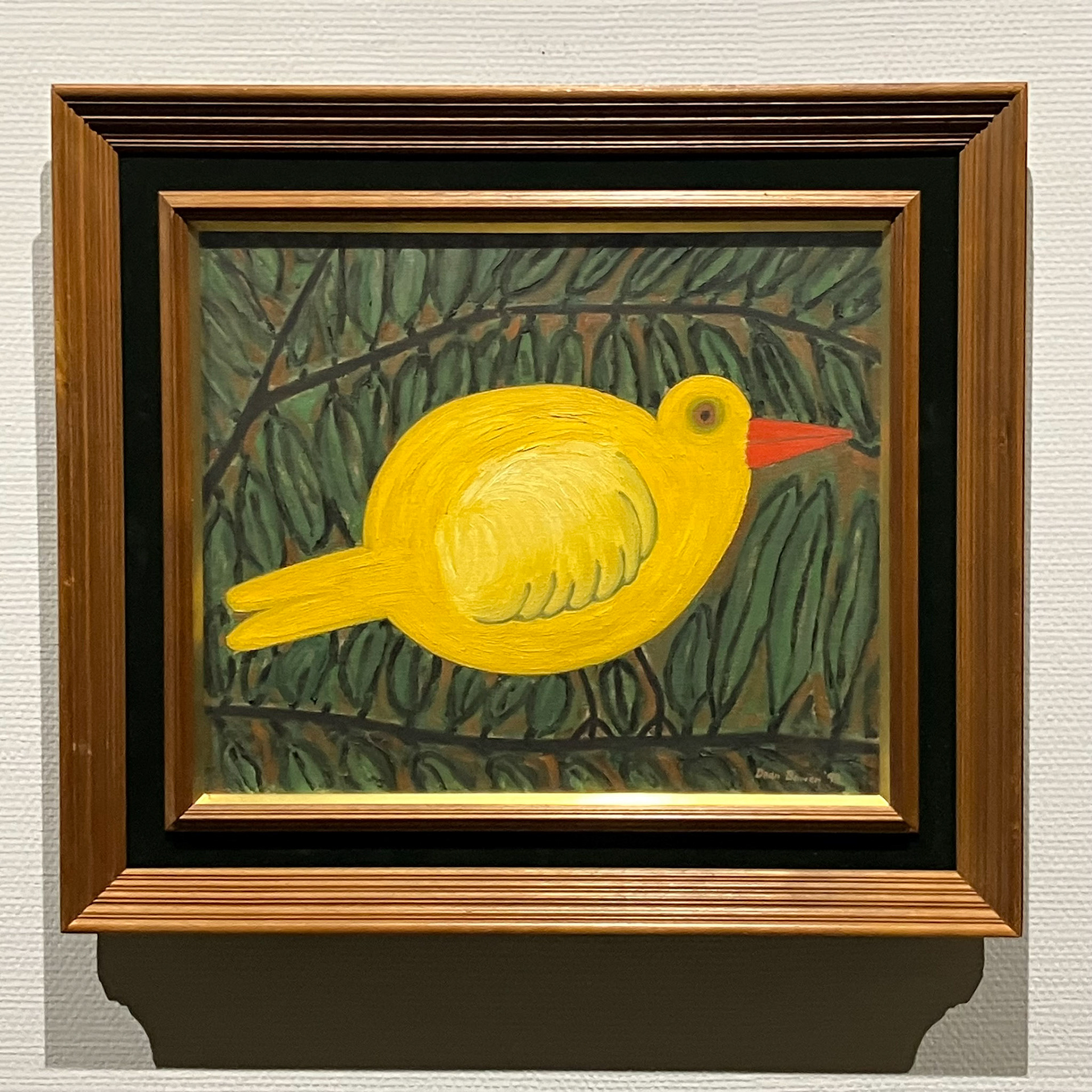 薮で休む鳥 55.5×63cm 油絵