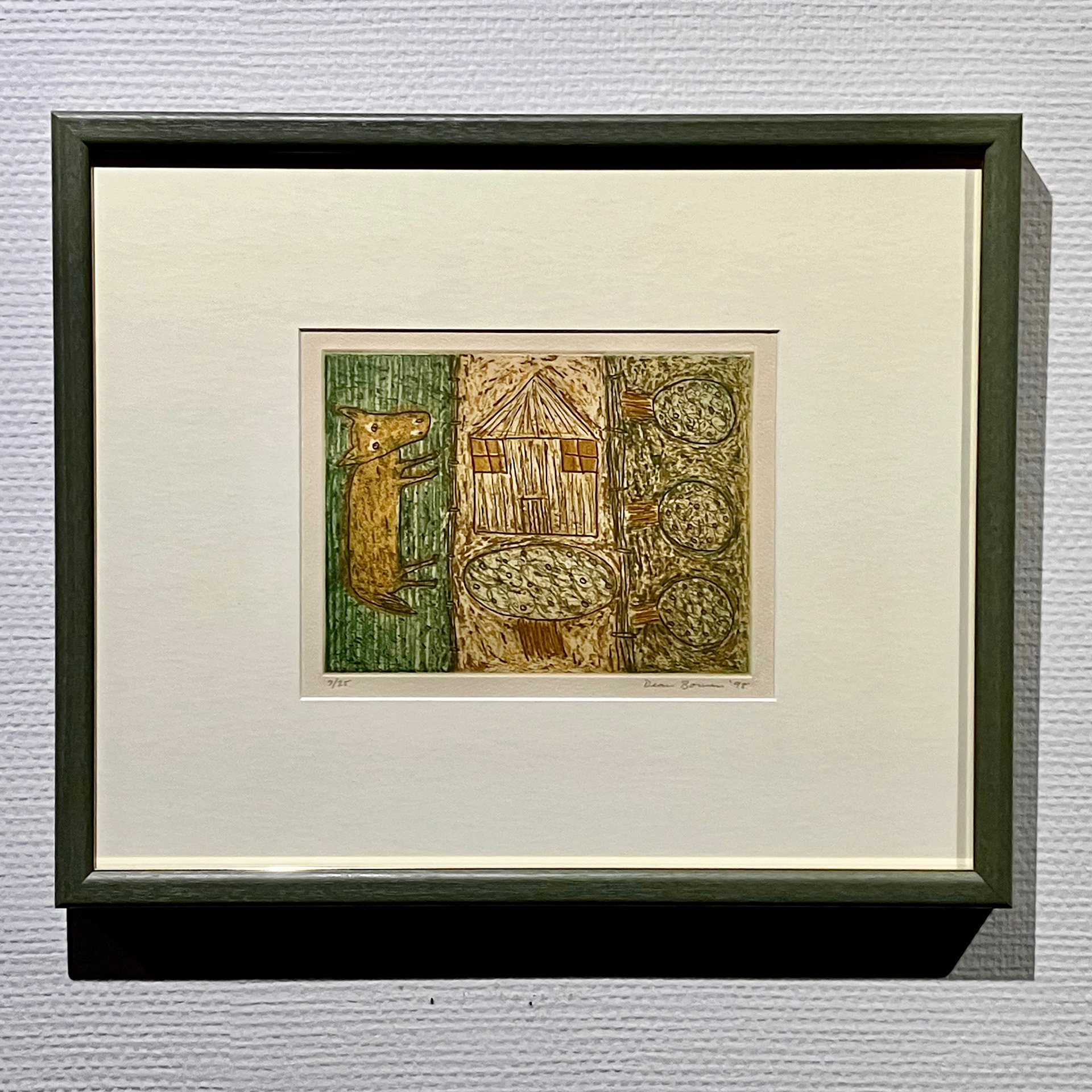 馬のいる風景 36.5×44cm 銅版画