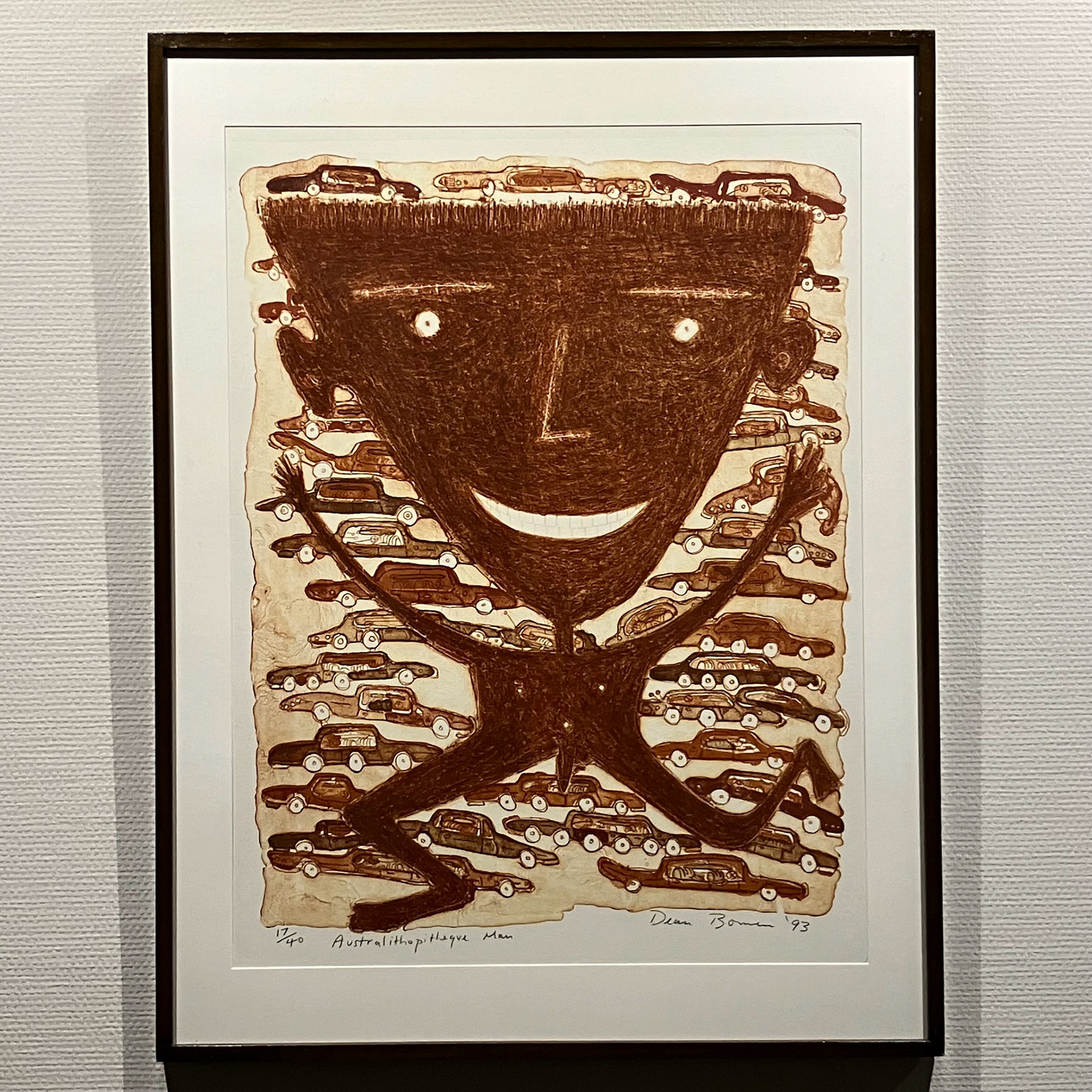 オーストラリトピテクス人 85×65.5cm リトグラフ