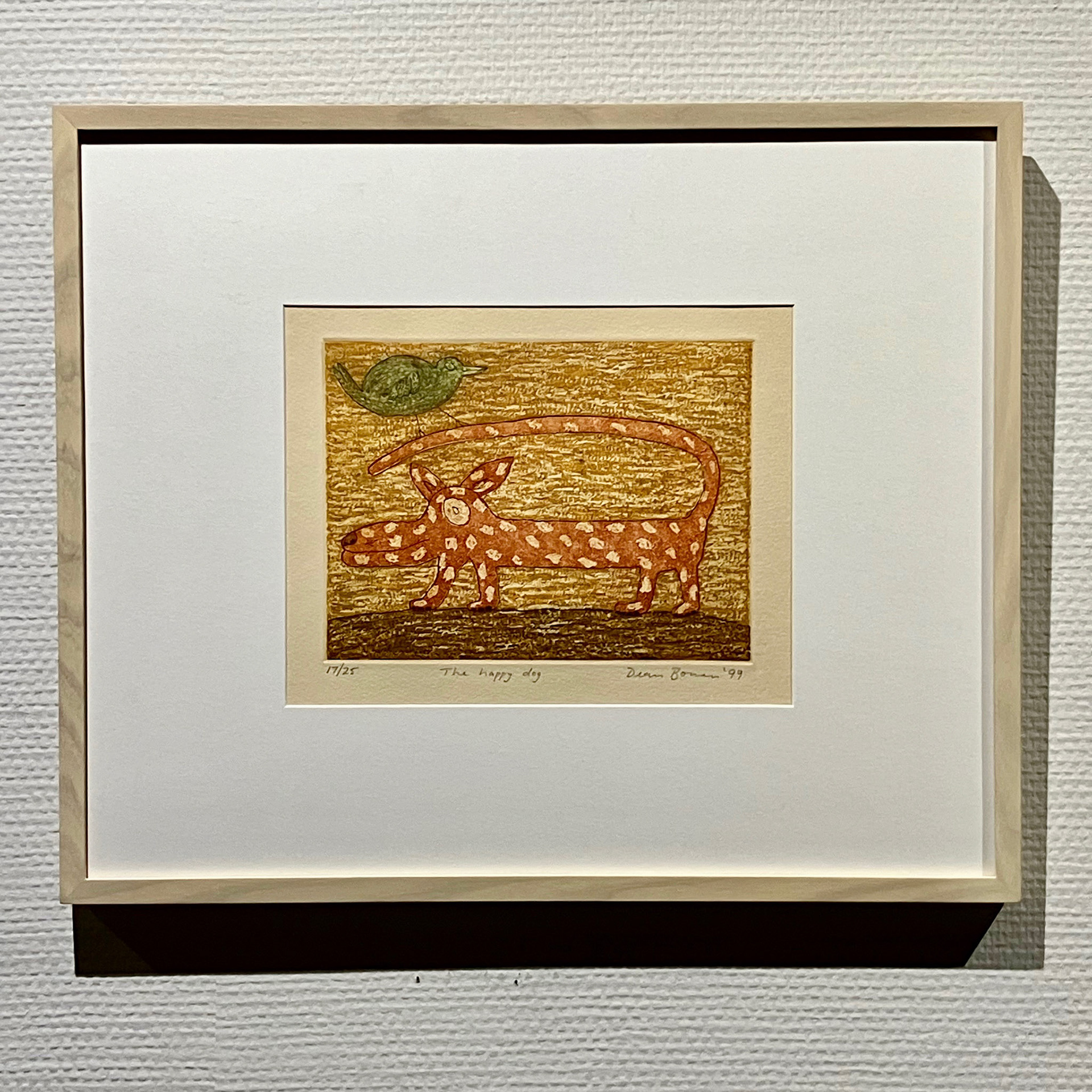 ハッピー・ドッグ 36.5×44cm 銅版画