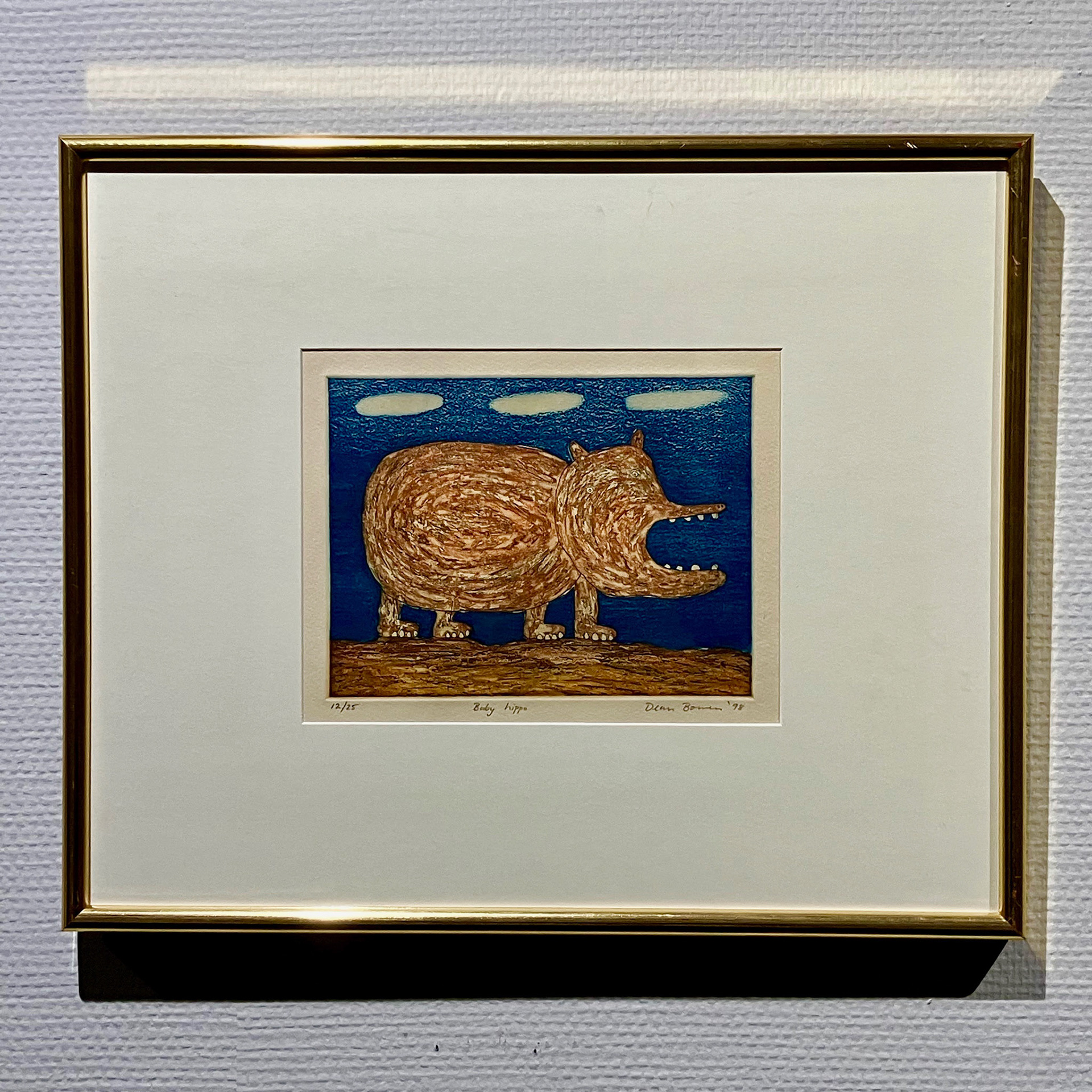 ベイビー・ヒッポ 36.5×44cm 銅版画