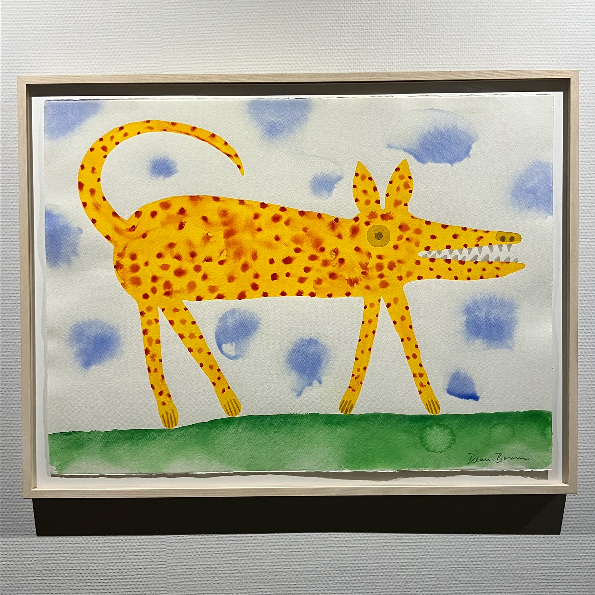 ワイルド・ドッグ 63×83cm 水彩画