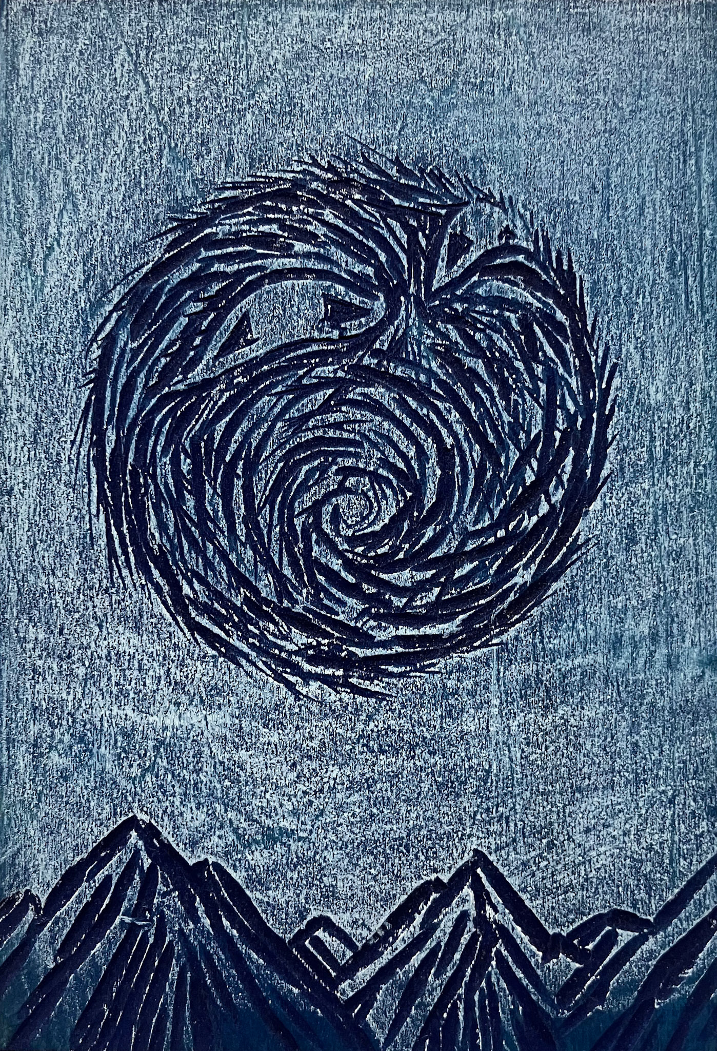 鴻池朋子こ_板絵小板木16x11cm