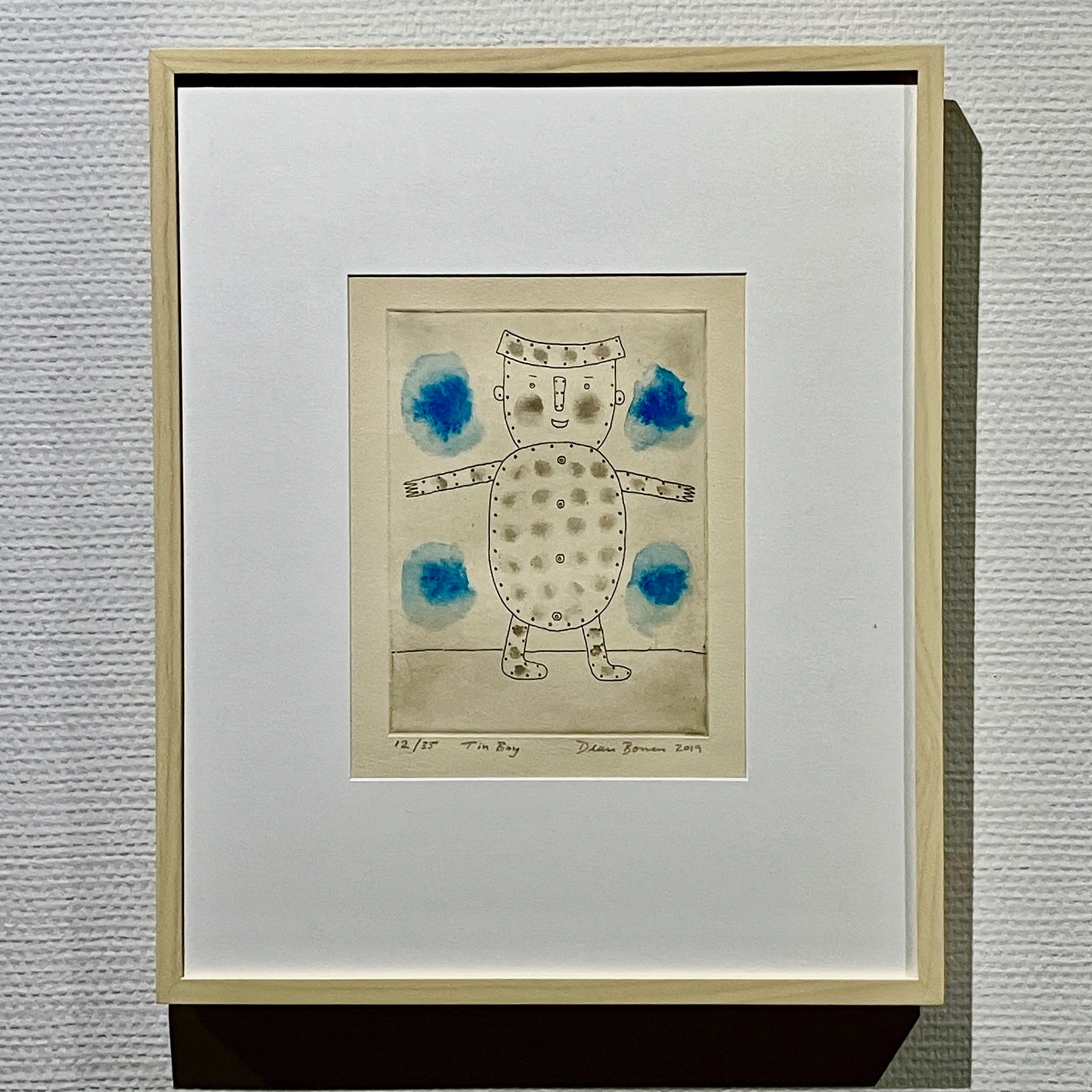 ブリキの少年 44×36.5cm 銅版画・水彩
