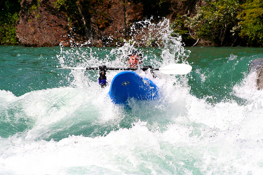 kayaker Kananaskis river Alberta
