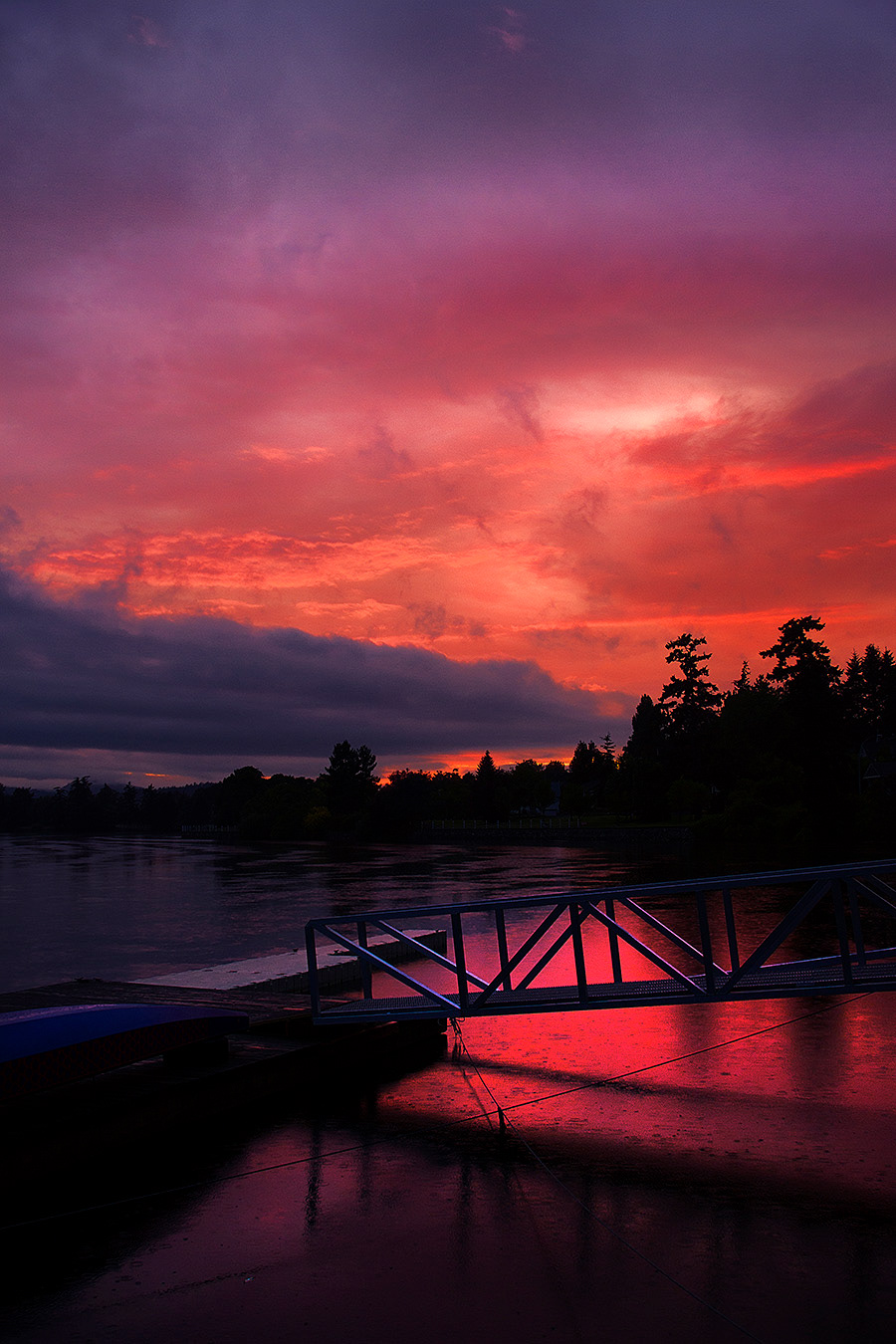 sunset landscape Victoria Gorge dock