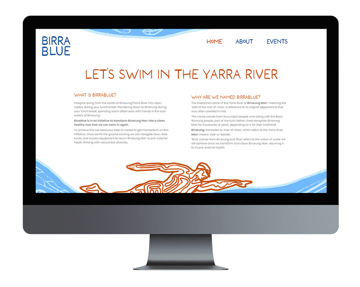Home page of BirraBlue website