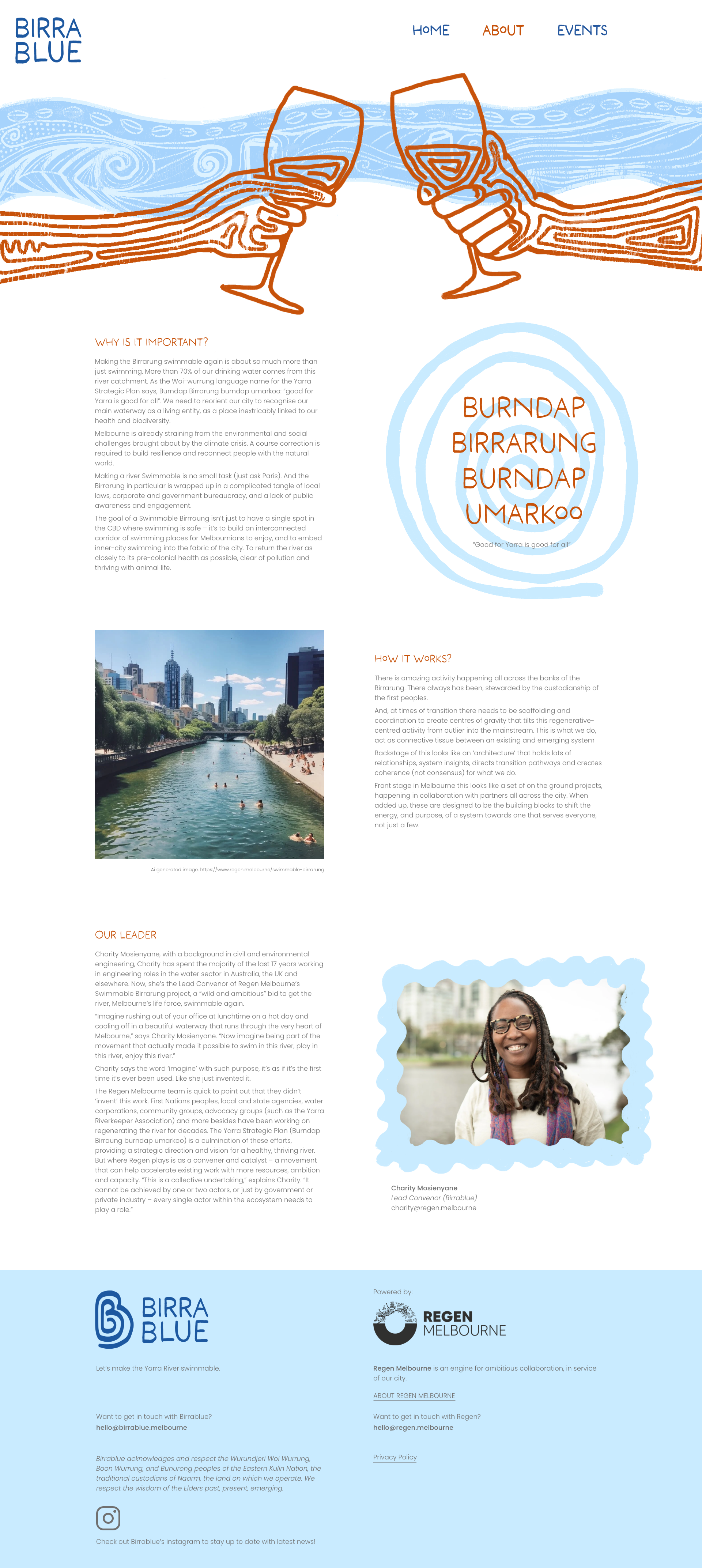 About page of BirraBlue website