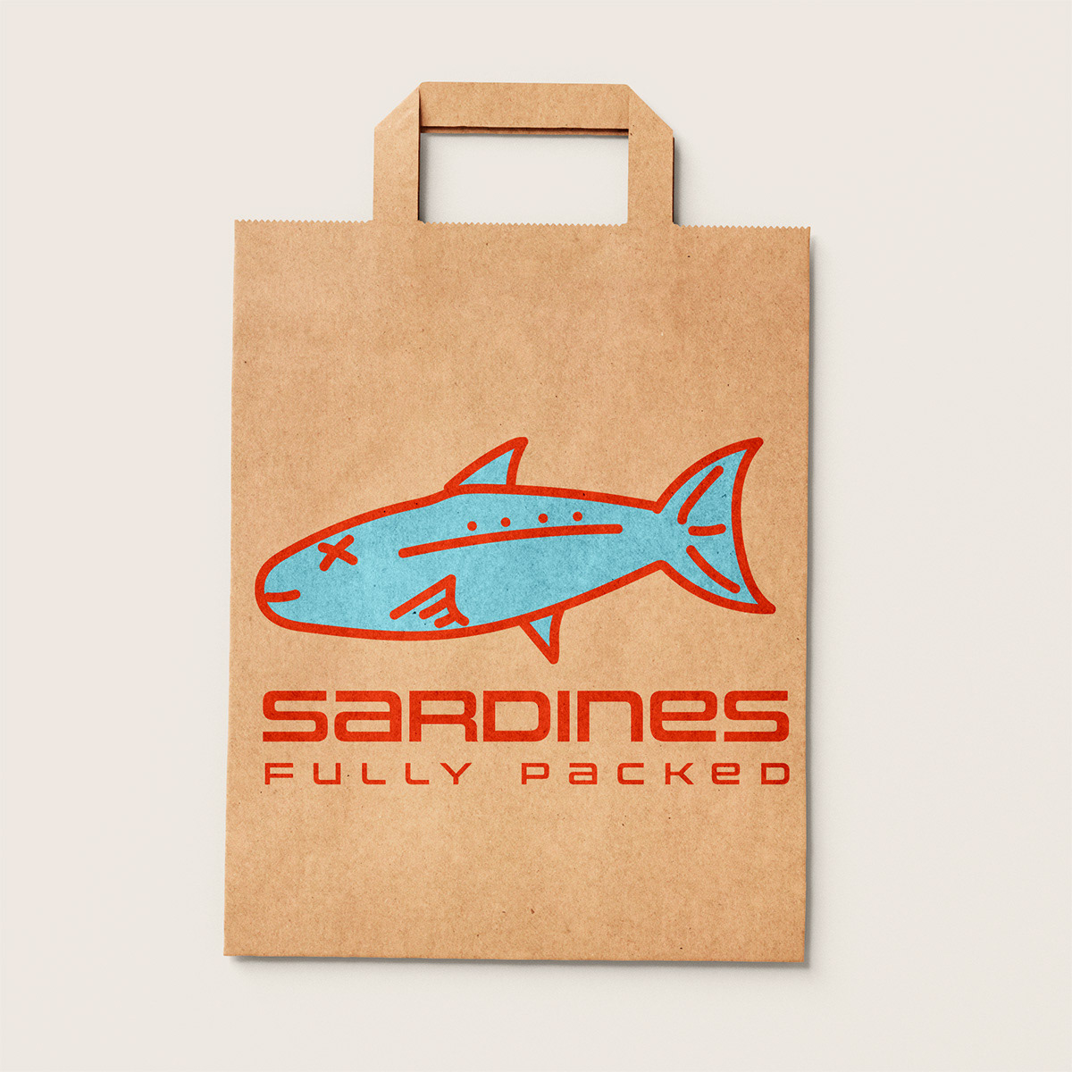Brandmark and word mark recycled carrier bag