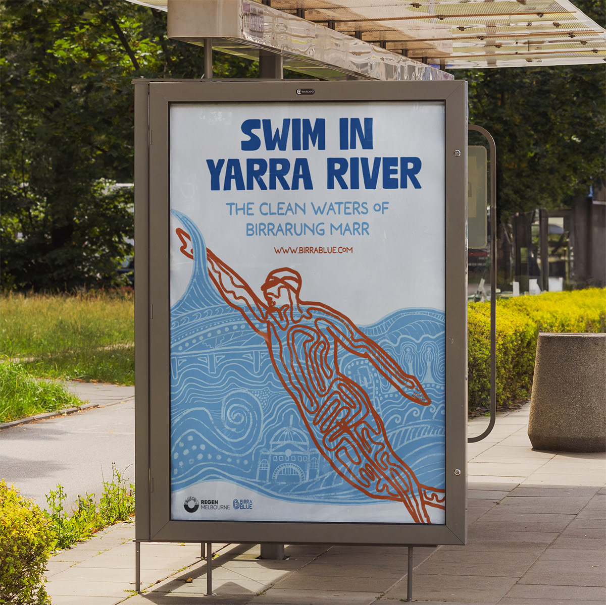 'Swim in Yarra River' poster