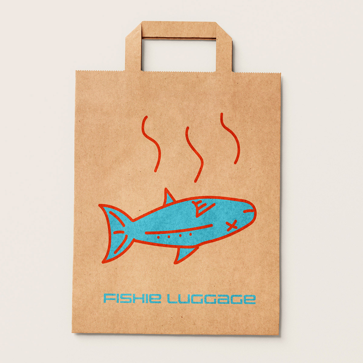'Fishie Luggage' recycled carrier bag