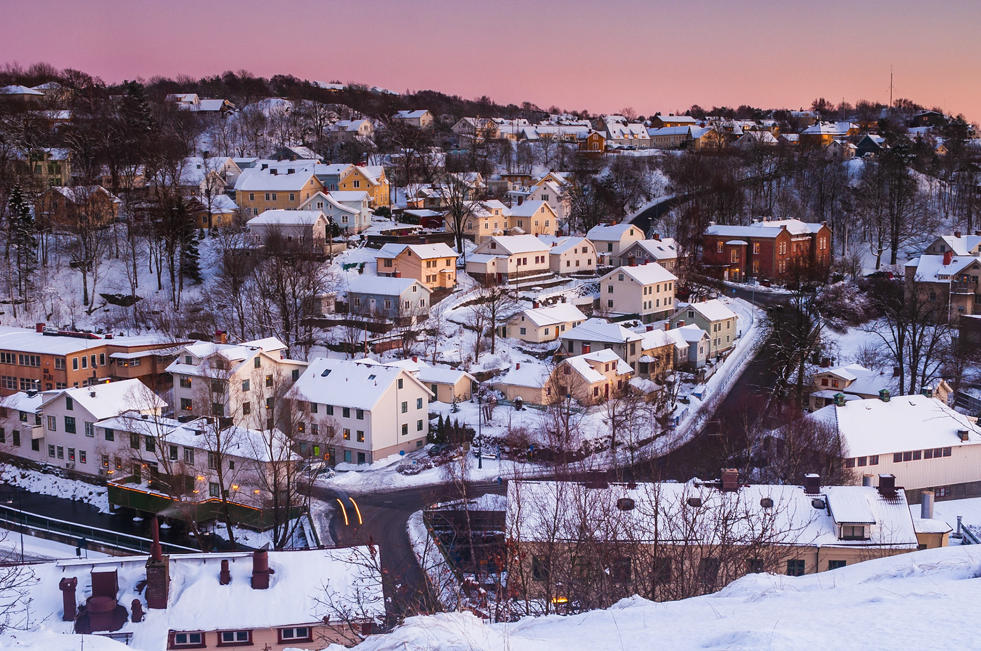 Village of Mölndals Kvarnby. Mölndal, Sweden