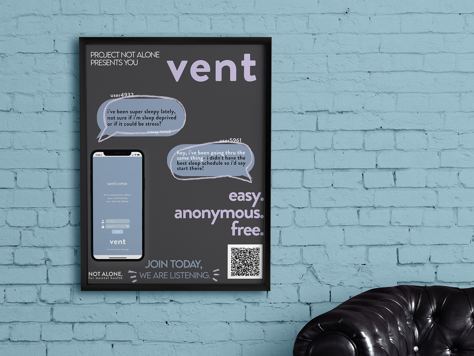 part of a campaign for mental health awareness