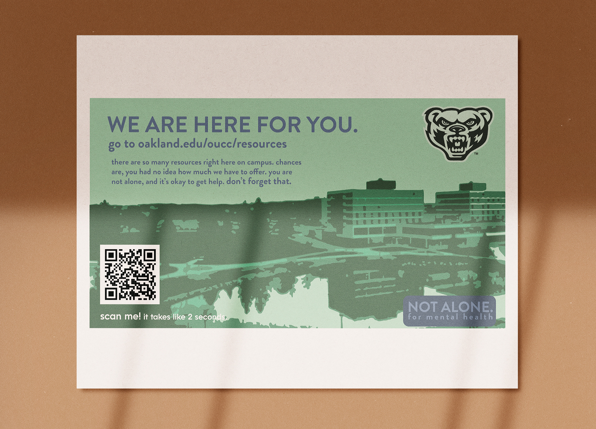 part of a campaign for mental health awareness