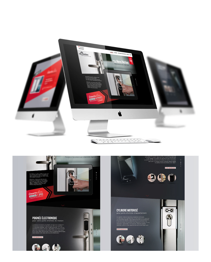 Vachette // Revomotion / Design of a product launch identity. Designed website, emailing, Facebook application game (web marketing). Story board for the promotional video.