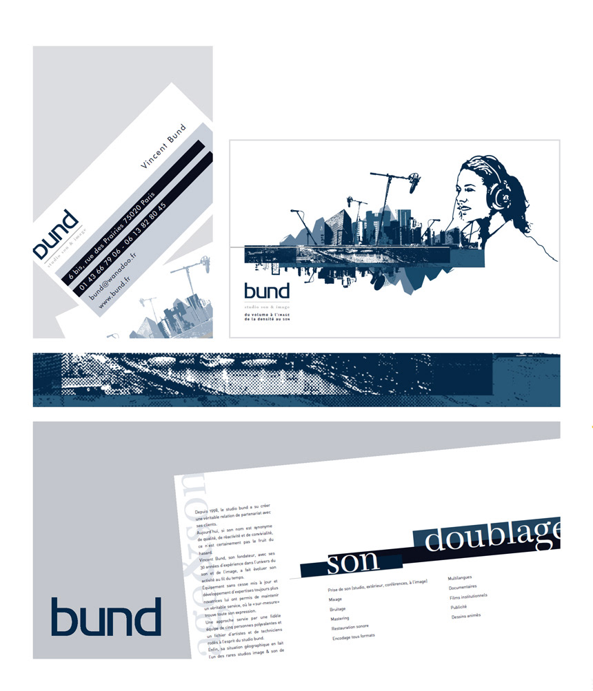 BUND Recording studio // Design of the recording studio’s brand identity and illustration.
