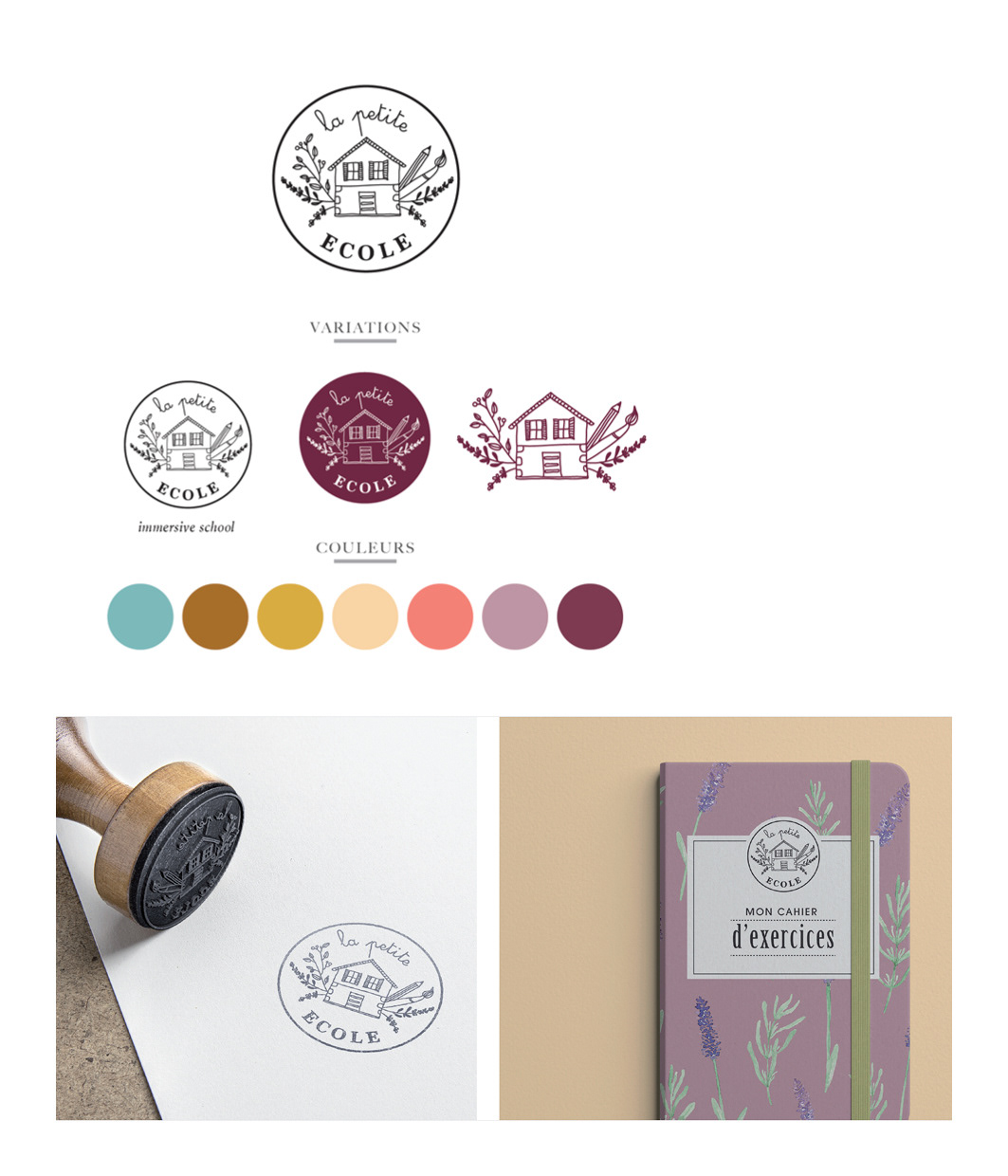 La Petite Ecole / Creation of the brand identity for the school Designed the logo, graphic charter, communication tools...