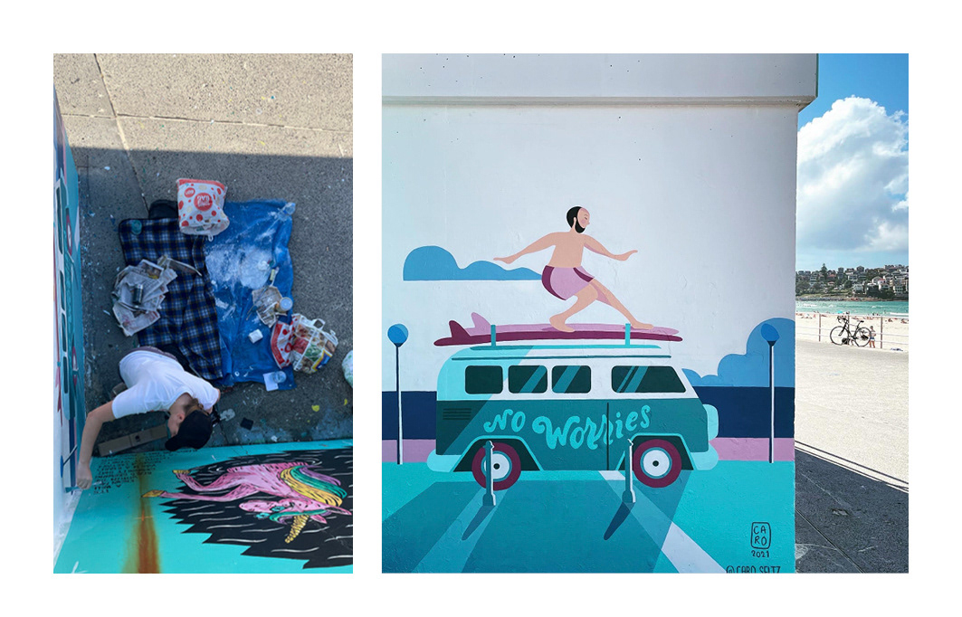 Bondi Sea Wall / mural painting