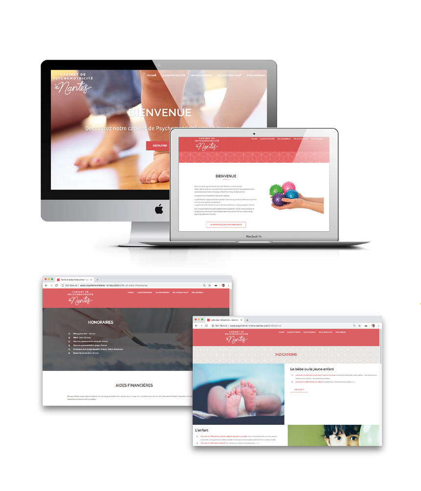 psychomotriciens-nantes // Webdesign and creation of a Wordpress website, aligned with the company’s brand identity.