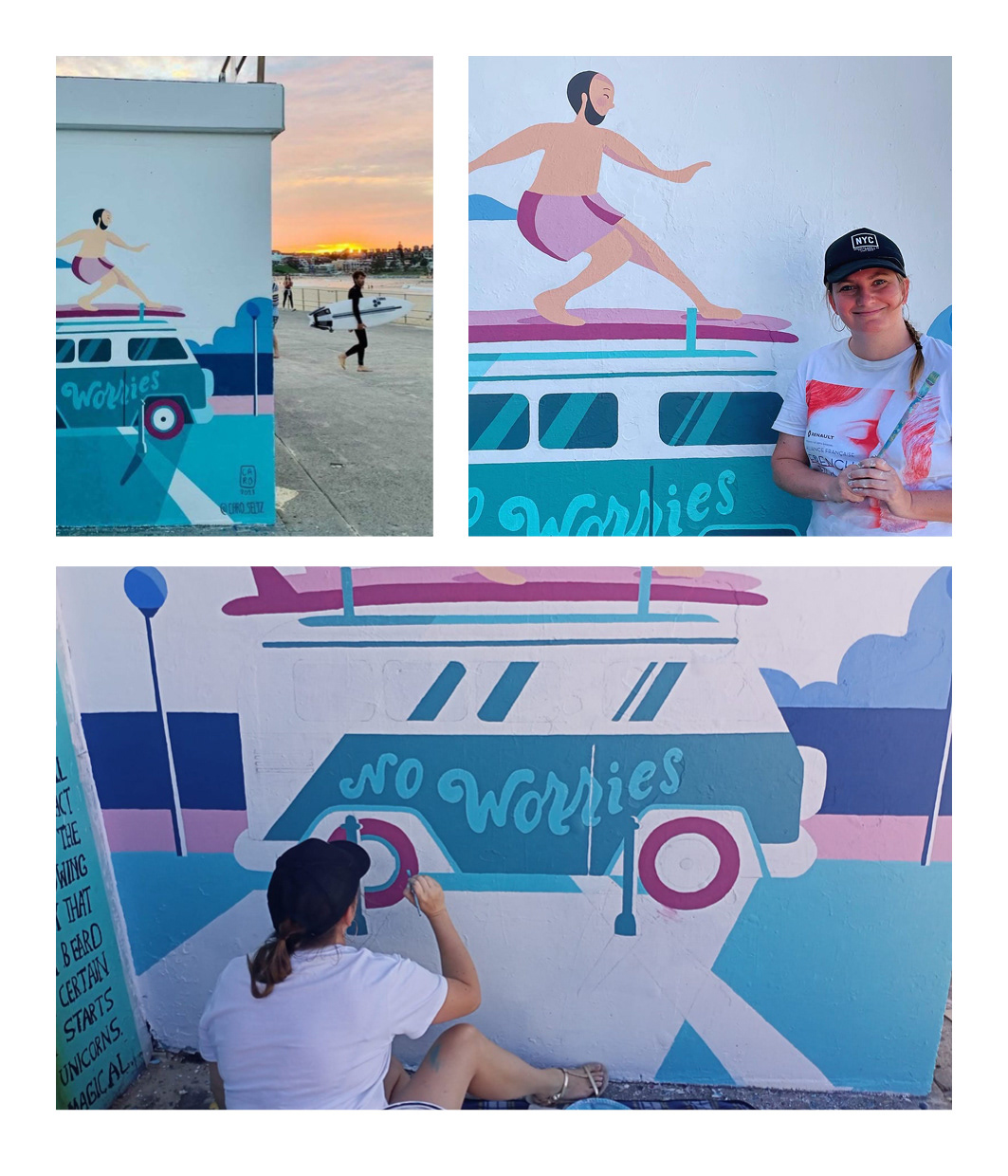 Bondi Sea Wall / mural painting