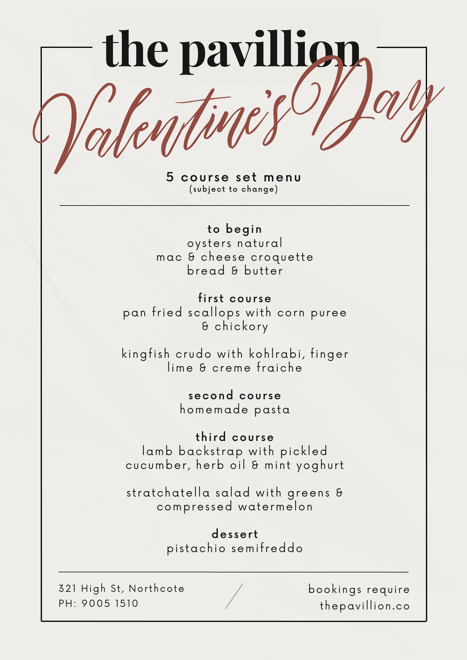 Event Menu