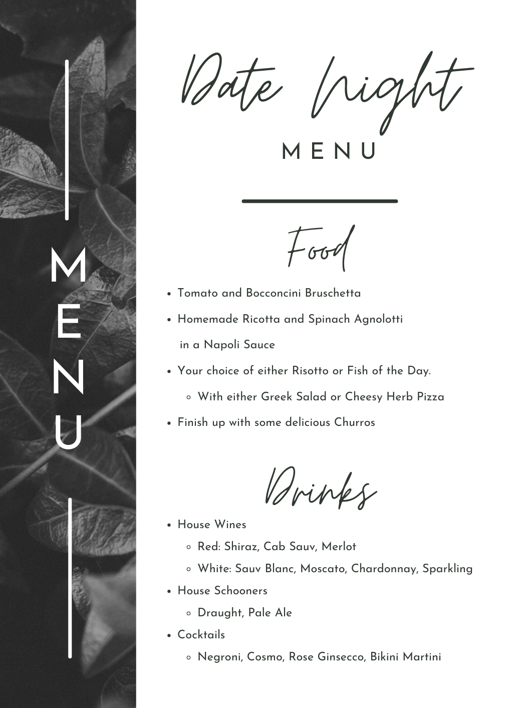 Event Menu