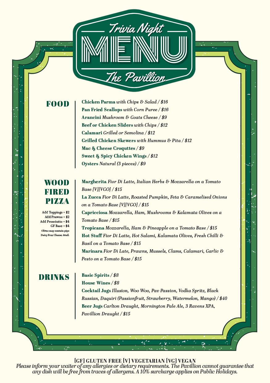 Trivia Menu