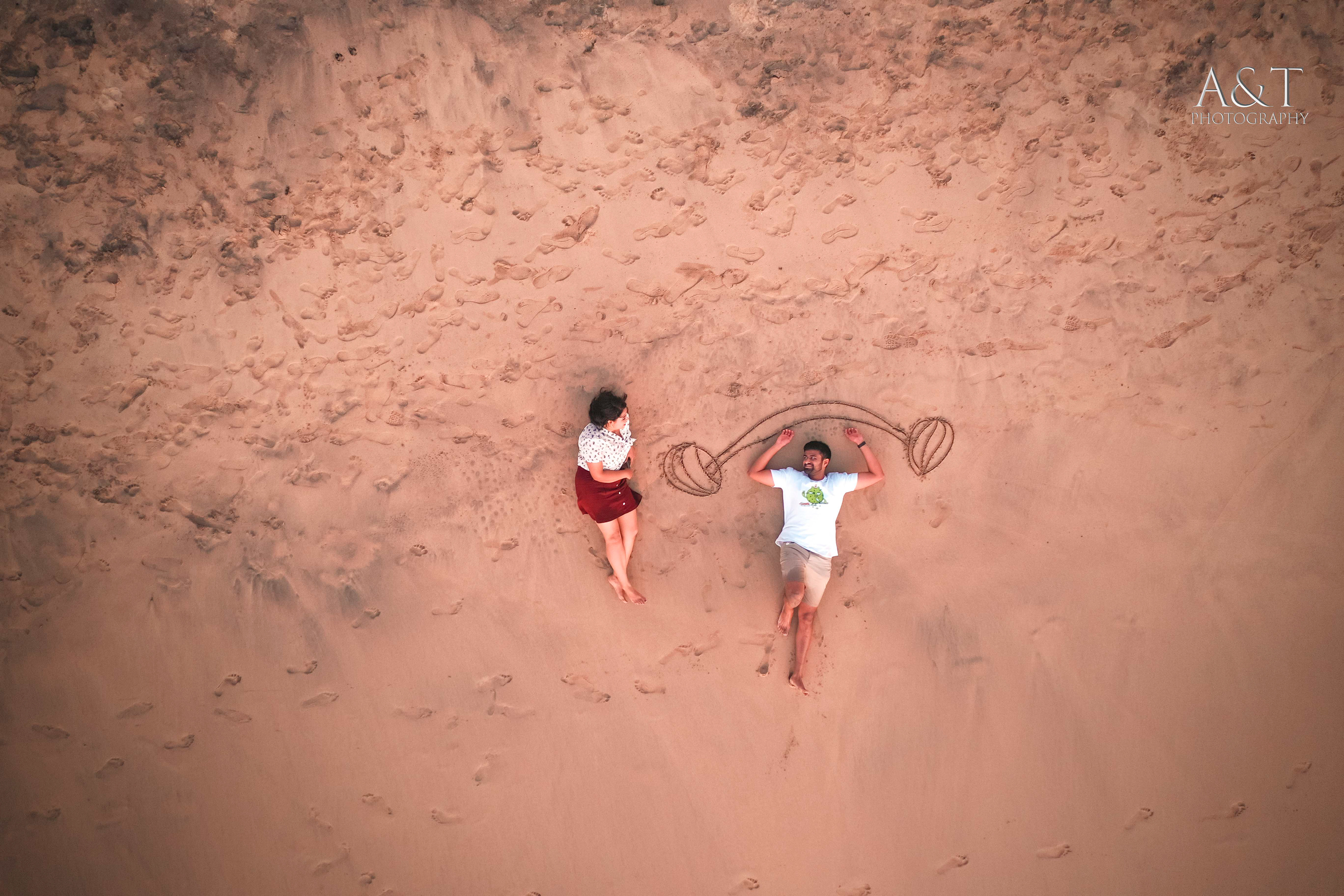 Drone photography at serene beaches of goa| These are funny photographs captured by Best Wedding Photographer in Goa