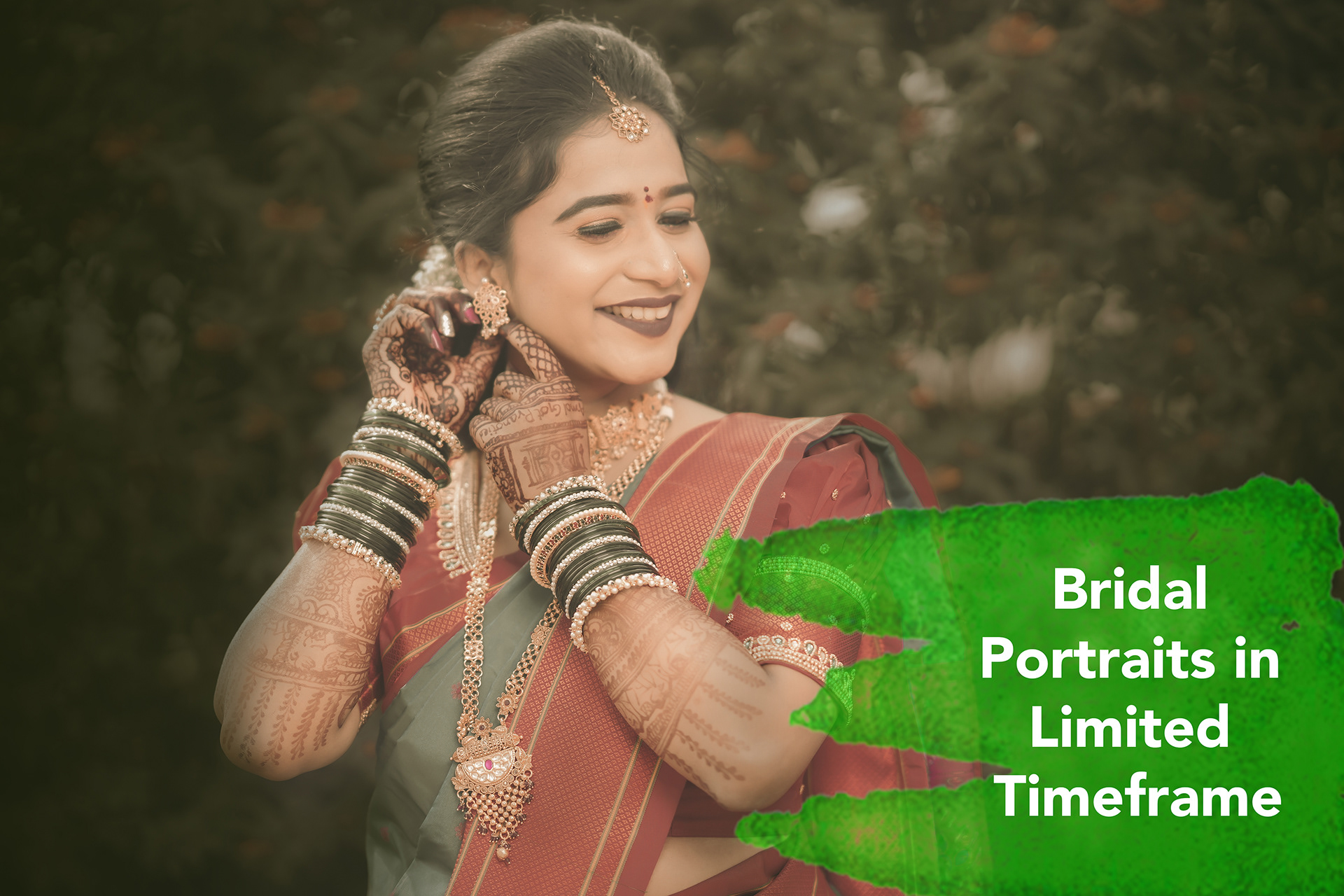 Stunning Maharashtrian bride in a resplendent Paithani silk saree, exuding elegance and grace| Captured by best wedding photographer in Pune and Mumbai
