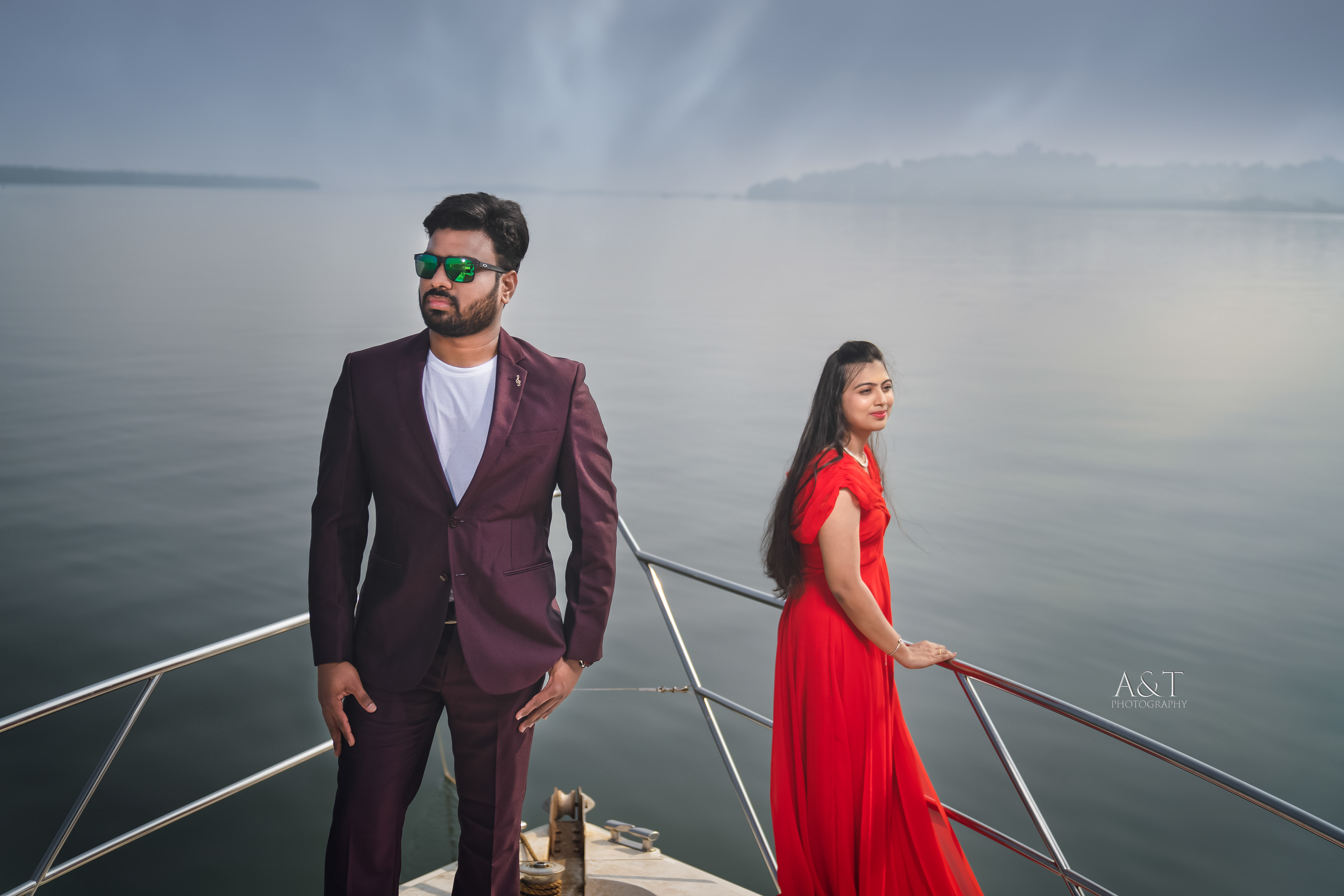 Sophisticated pre-wedding photograph by A&T Photography