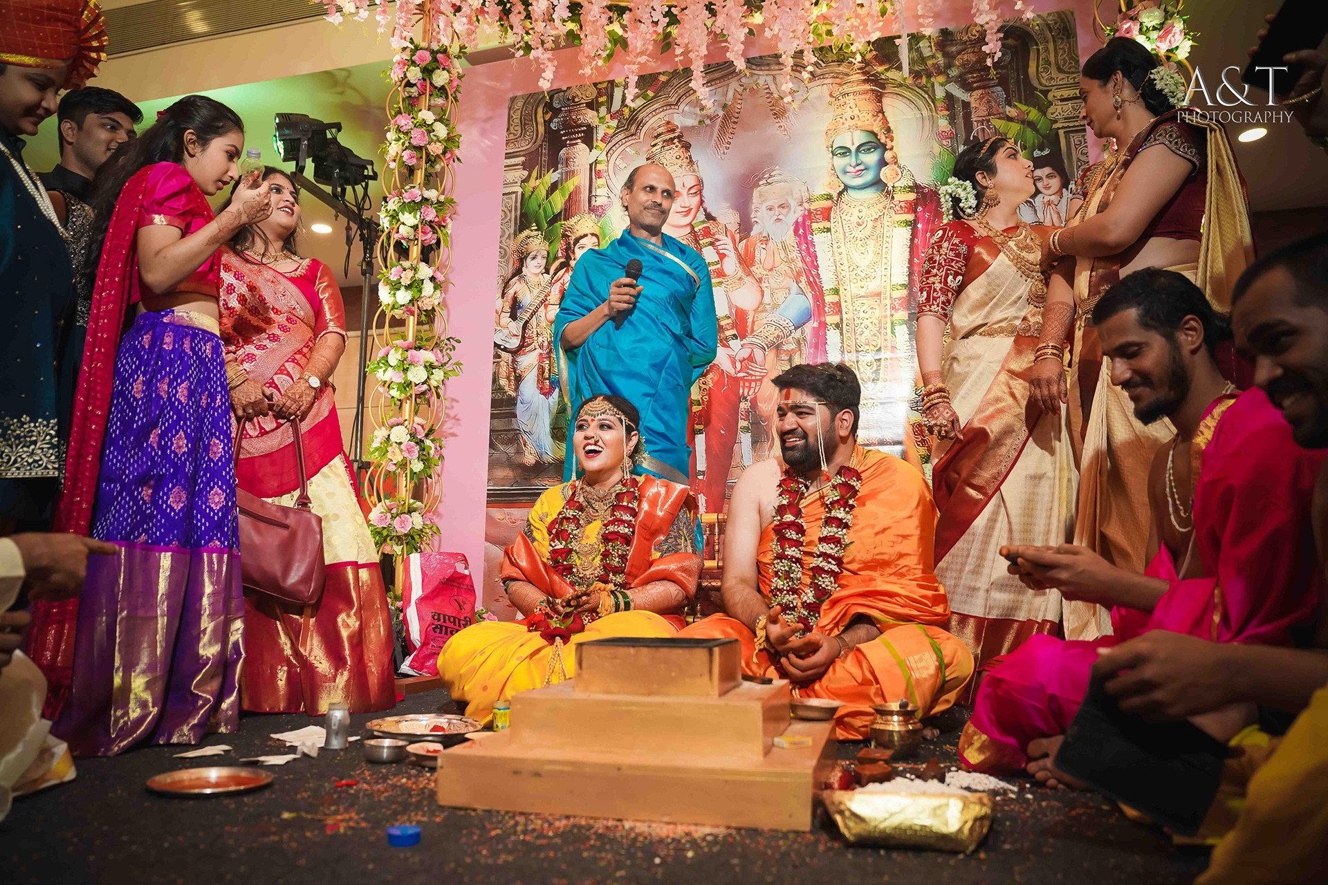 Friends and family share laughter and heartfelt moments captured by Best Wedding Photographer in Pune