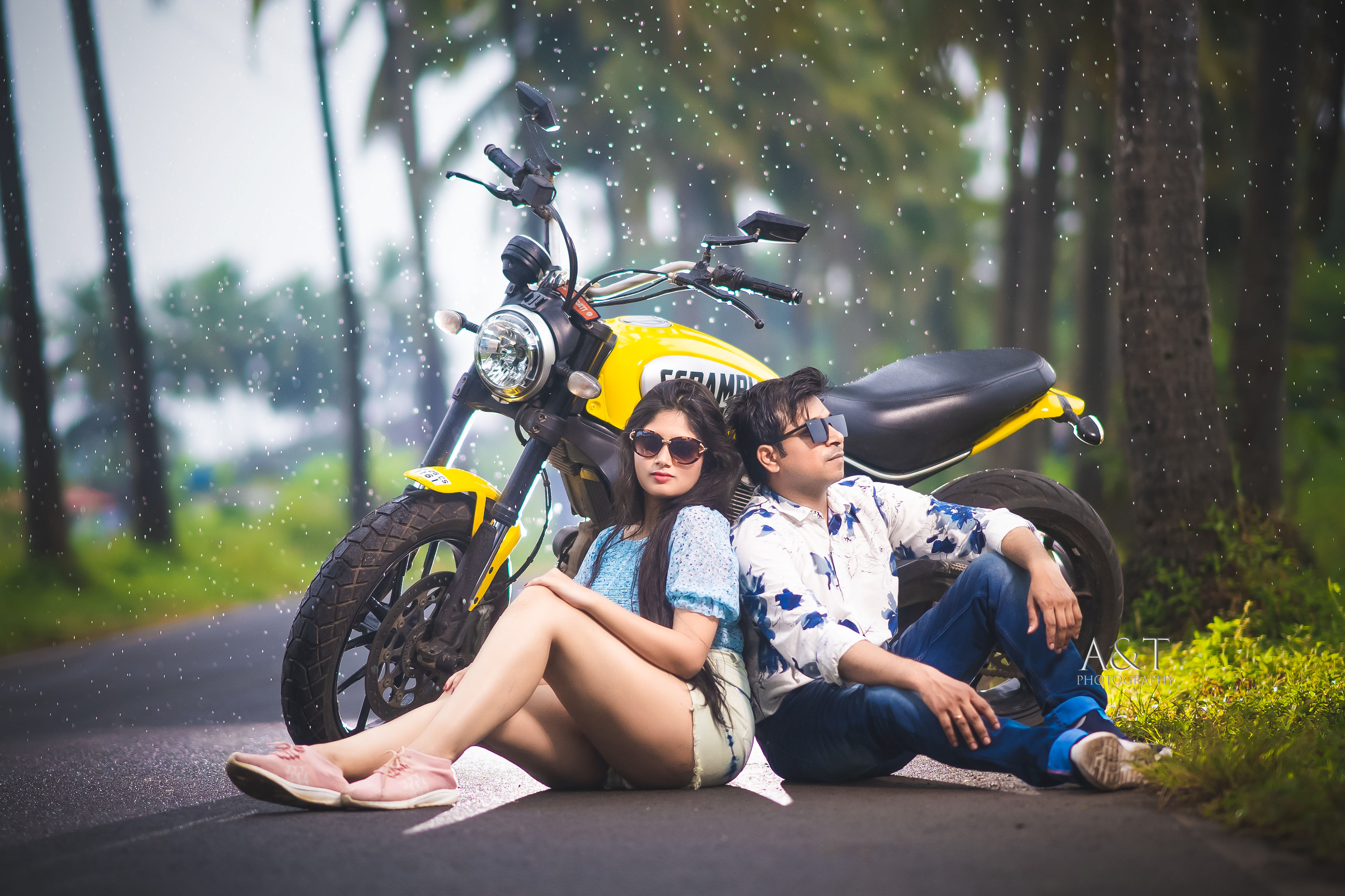 Goa super bike pre wedding photoshoot
