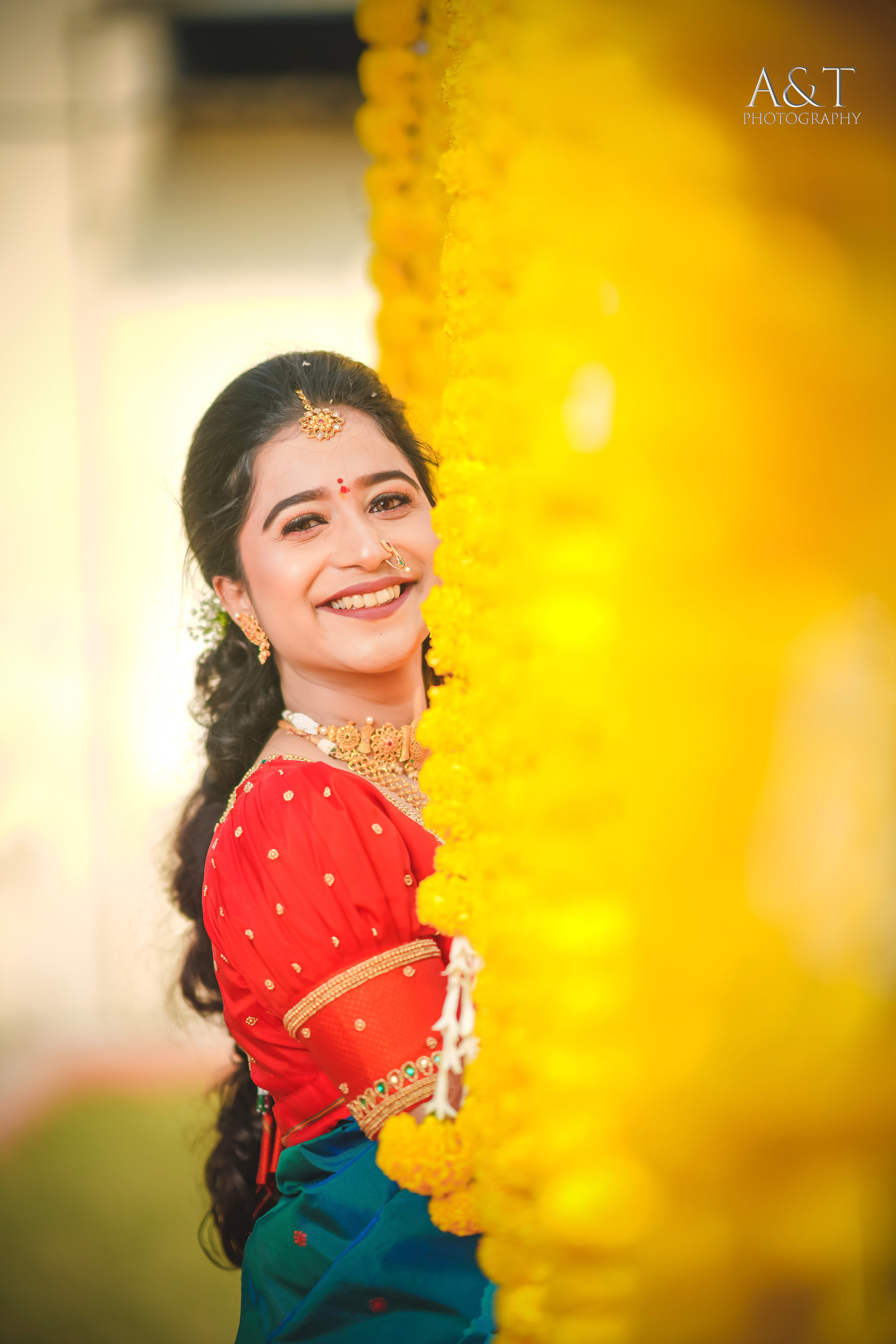 Bridal portrait capturing beautiful Indian Bride Pranoti