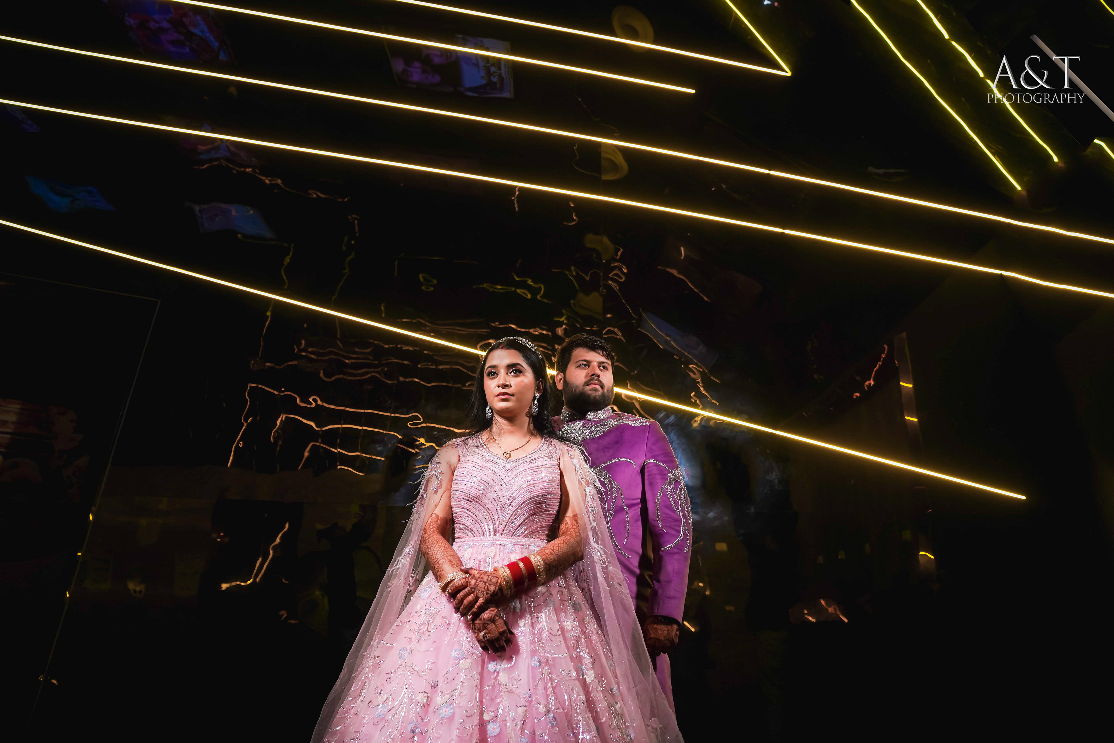 Trending Wedding Couple poses by A&T Photography at Destination Wedding in Mahabaleshwar