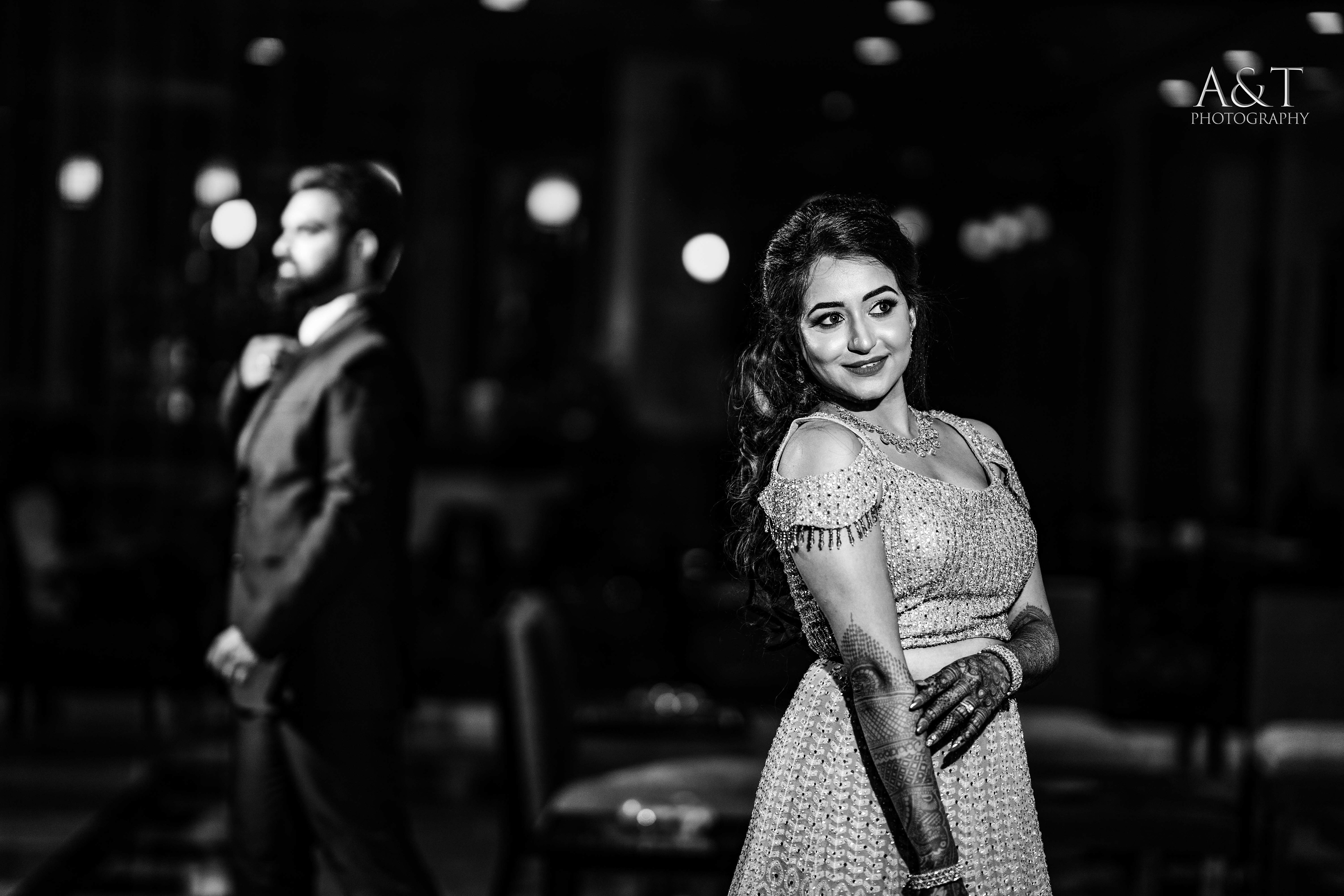 Black and White Couple Portraits from Destination Wedding of Pratik & Poonam at Mahabaleshwar