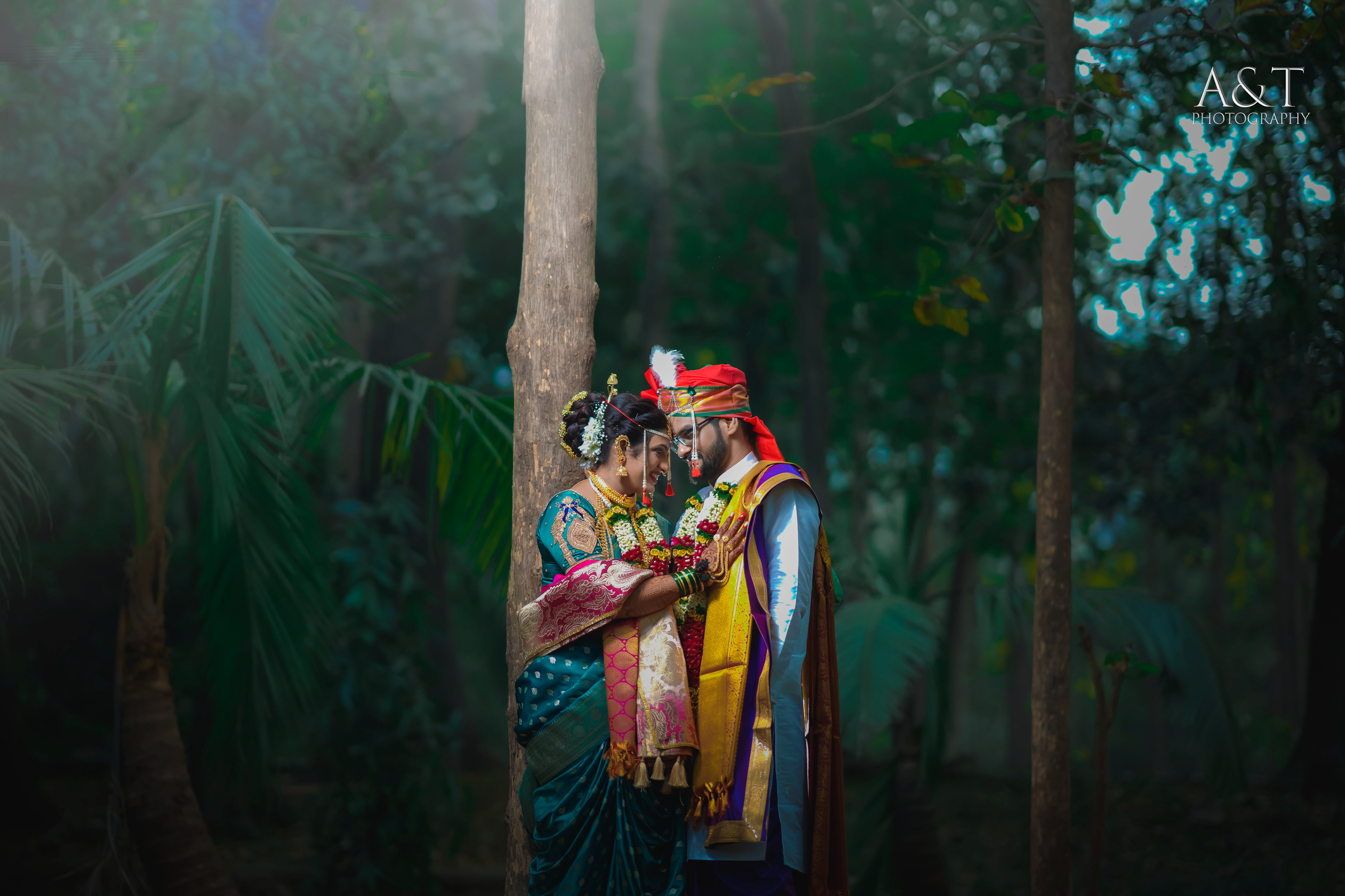Aman and Shubhangi looking Beautiful together at their destination wedding at Khopoli covered by A&T Photography