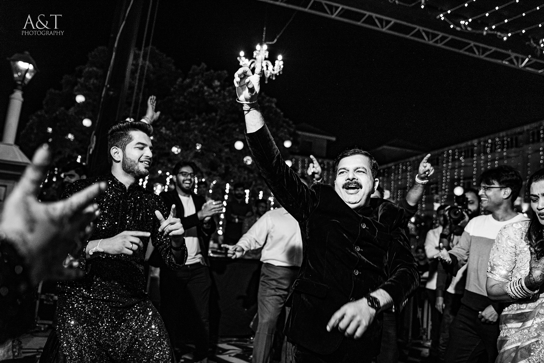 Unforgettable Sangeet celebration filled with laughter and dance, captured by the best destination wedding photographer.