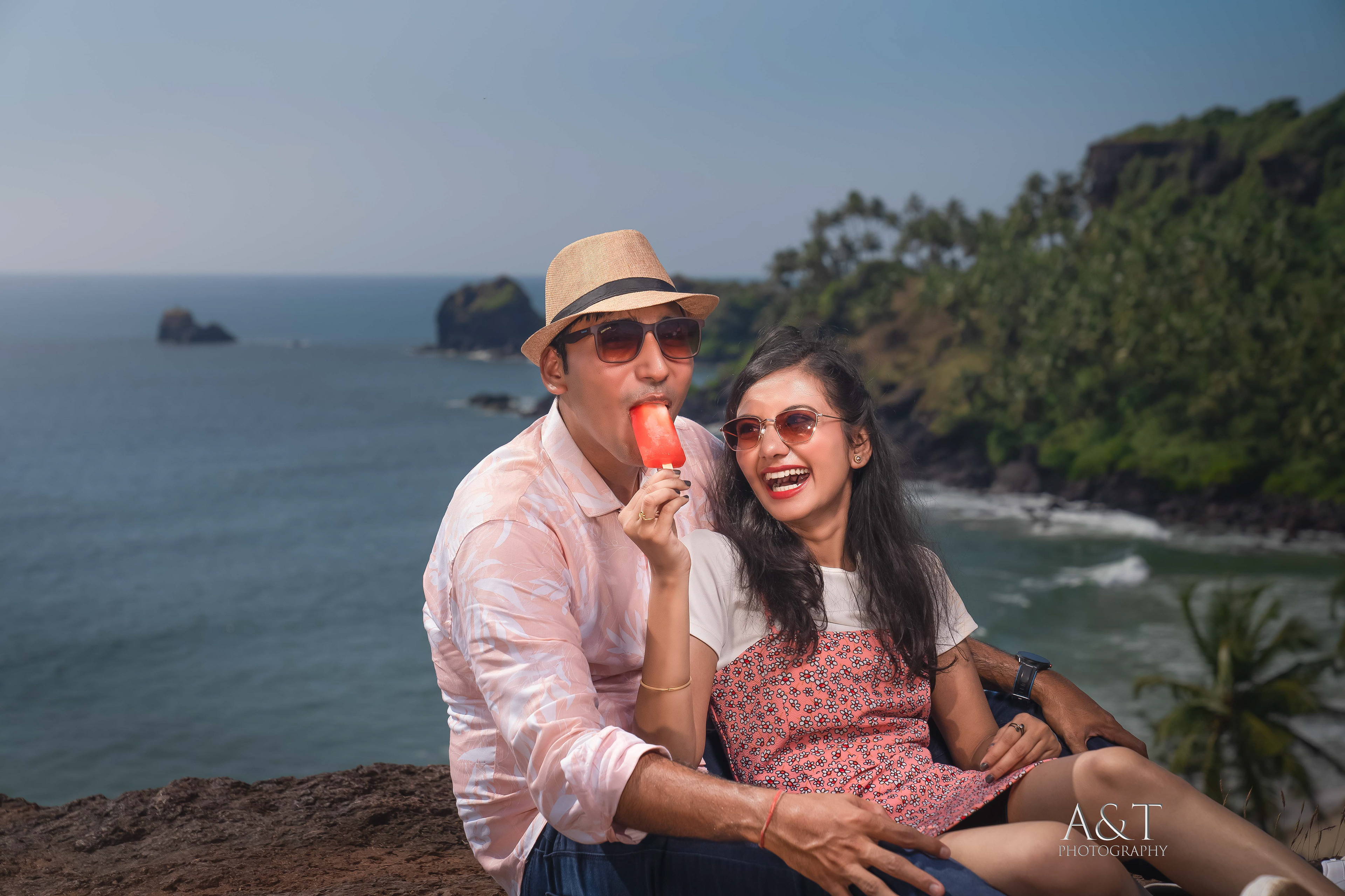 Carefree Pre-wedding poses at Goa