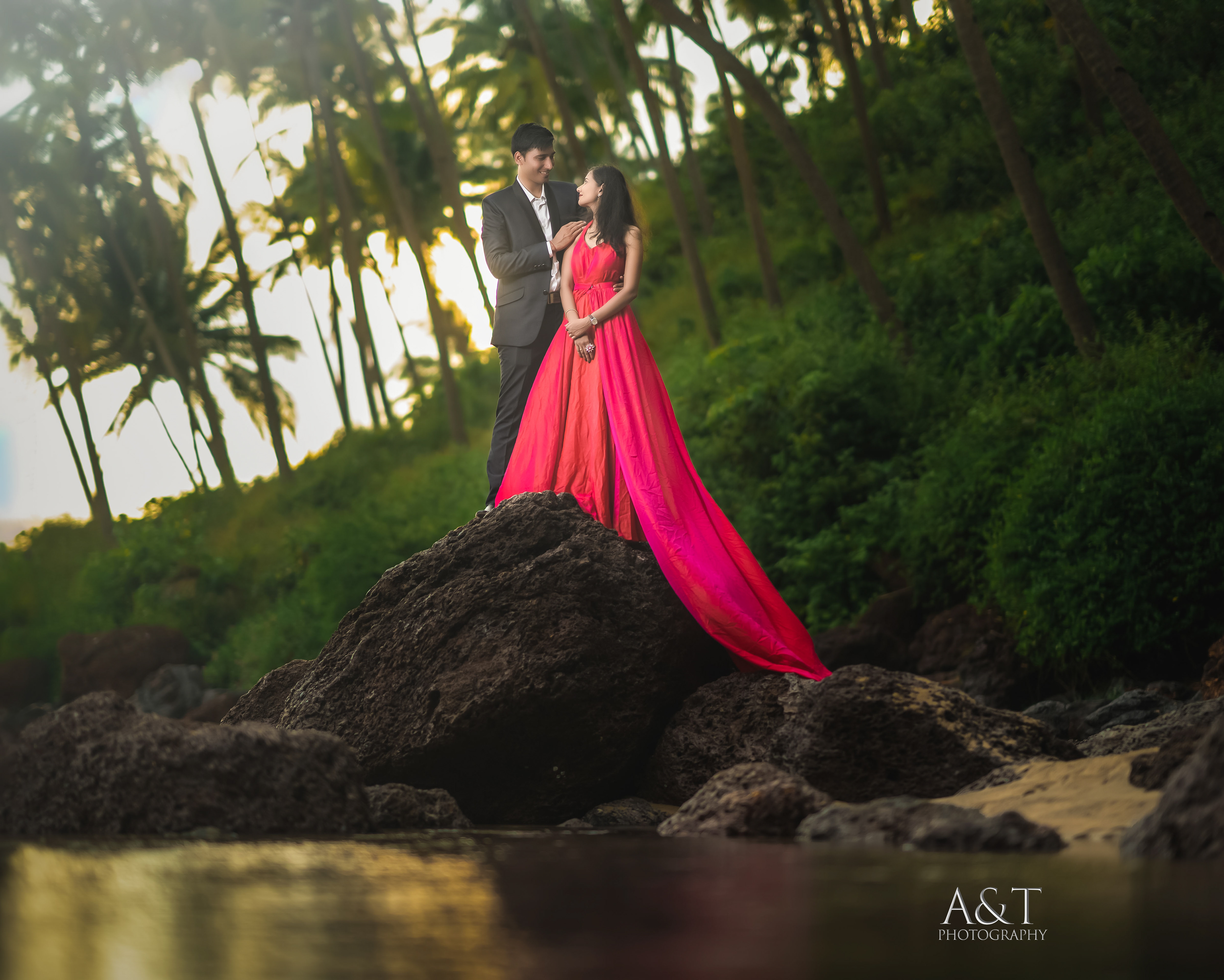 Goa long tail costume pre wedding photoshoot