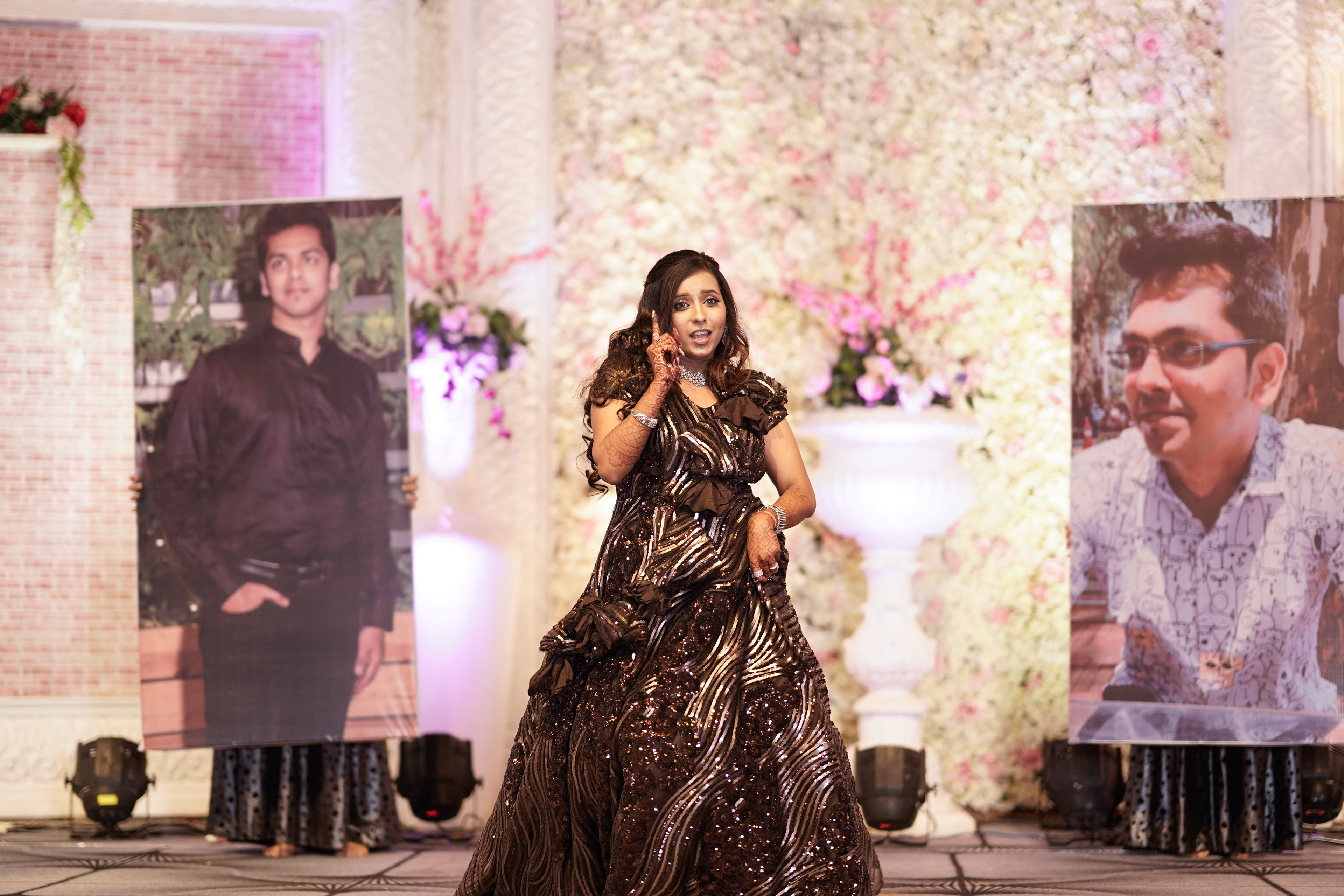 In a whirl of laughter and dance, the bride looks radiant| Photograph by A&T Photography