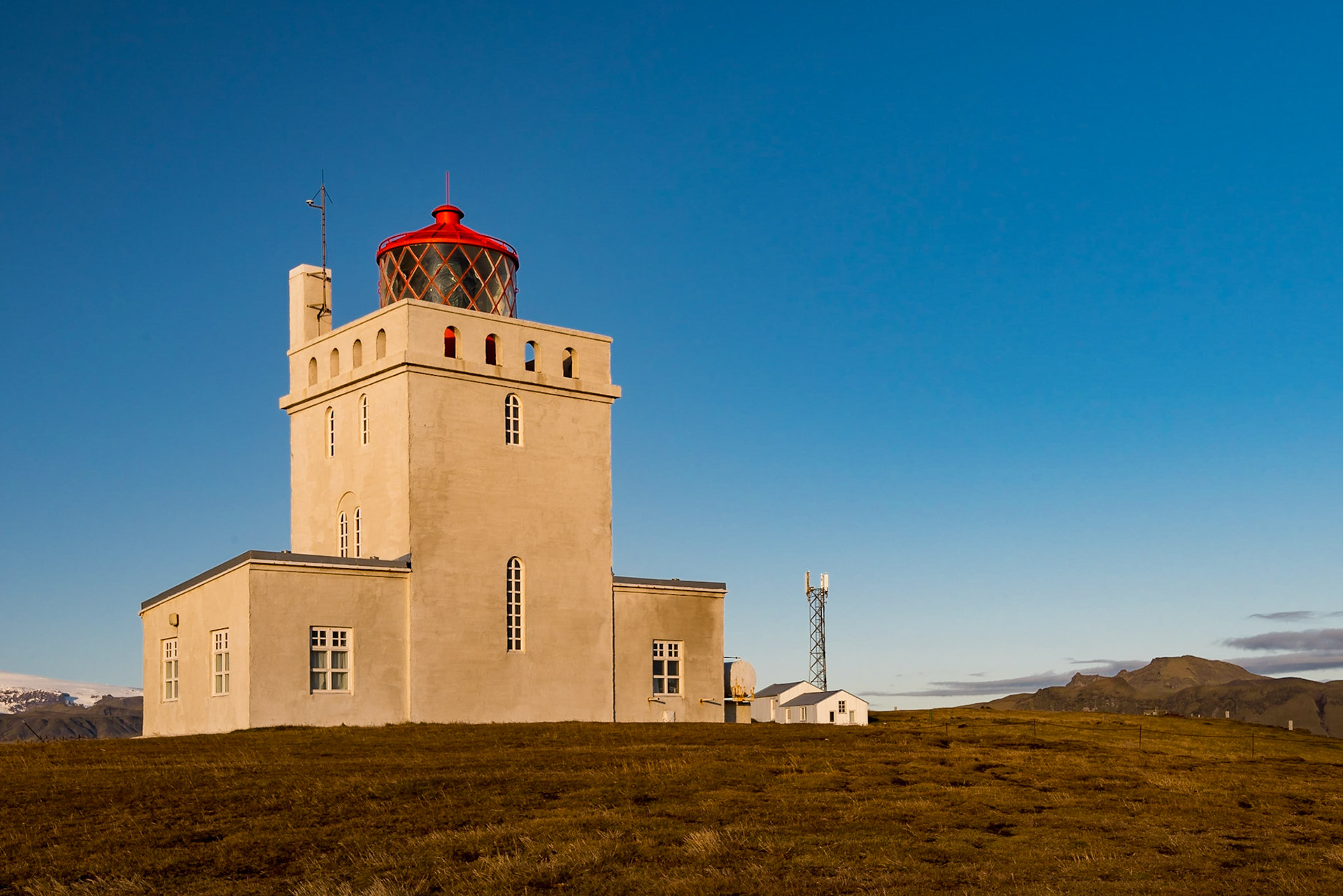 Dyrhólaey Light sits atop the promontory of Dyrhólaey, which is on the southern coast of Iceland.Date: 16 October 2017Location: Vik, celandOriginal resolution: 36 MPProcessing: Processed from RAW using Adobe Photoshop Lightroom 6