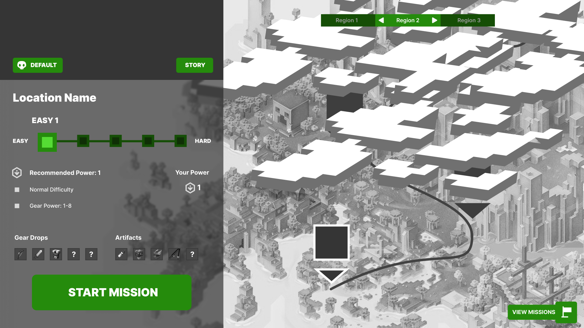 Map Selection Screen