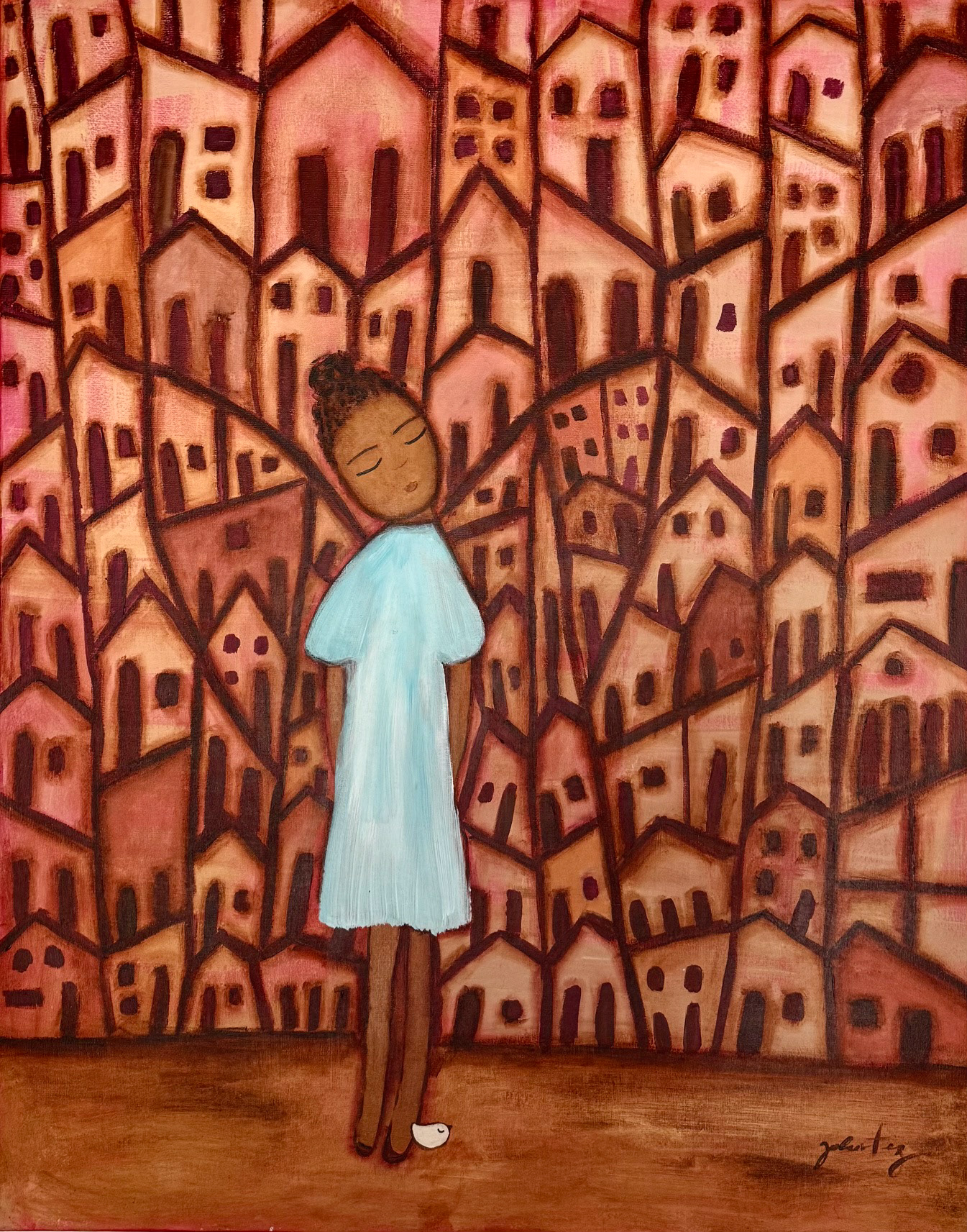 A MENINA BRINCANTE 80 X 100 cm
