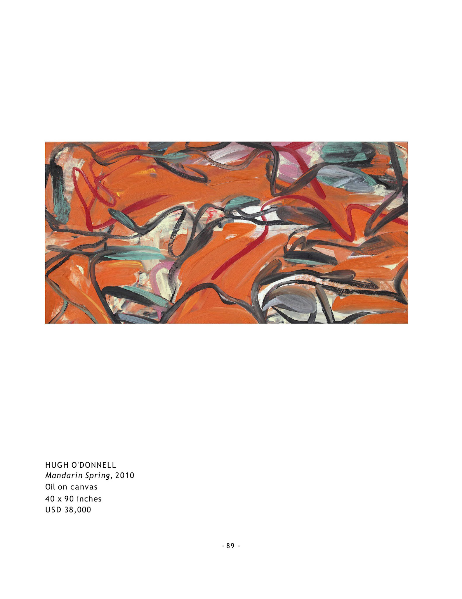 Mandarin Spring,2010 Oil on canvas, 40 x 80.5 inches.