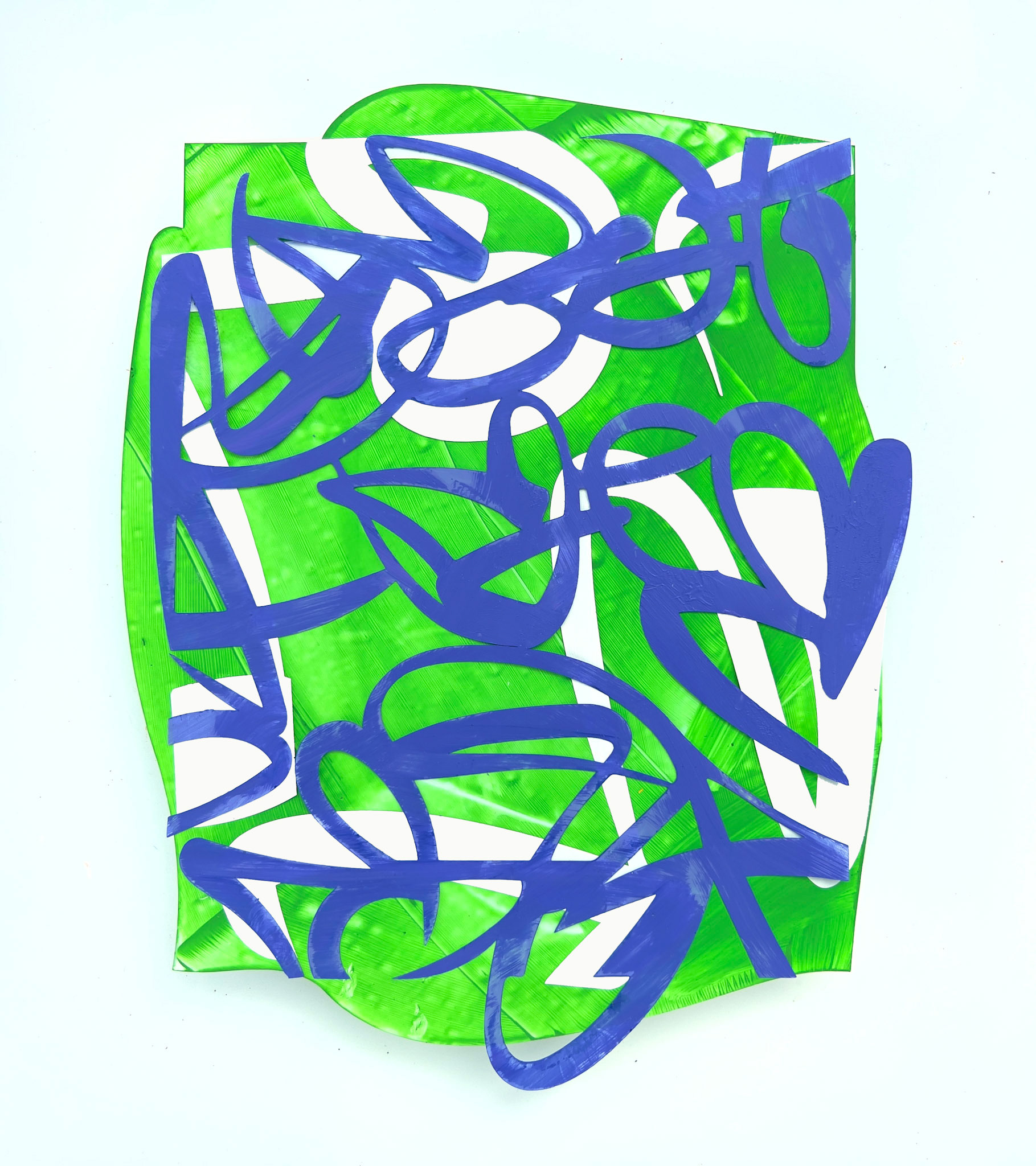 Calyx #18, 14.25 x 11.75 inches, acrylic on paper, 2023, 