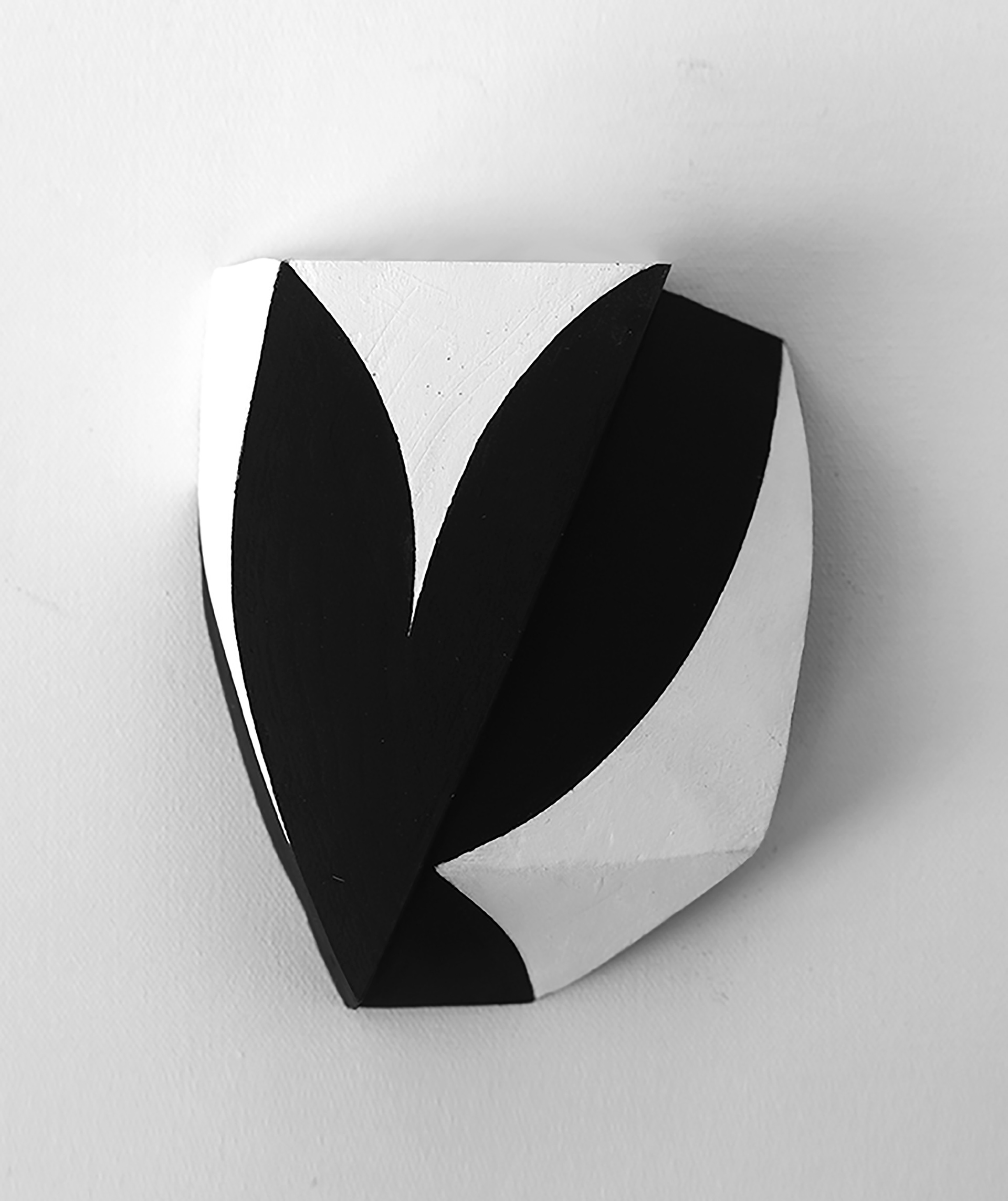 In A Folded Leaf 2. 2017 acrylic on wood. 8.25 x 6.25 x 2 inches