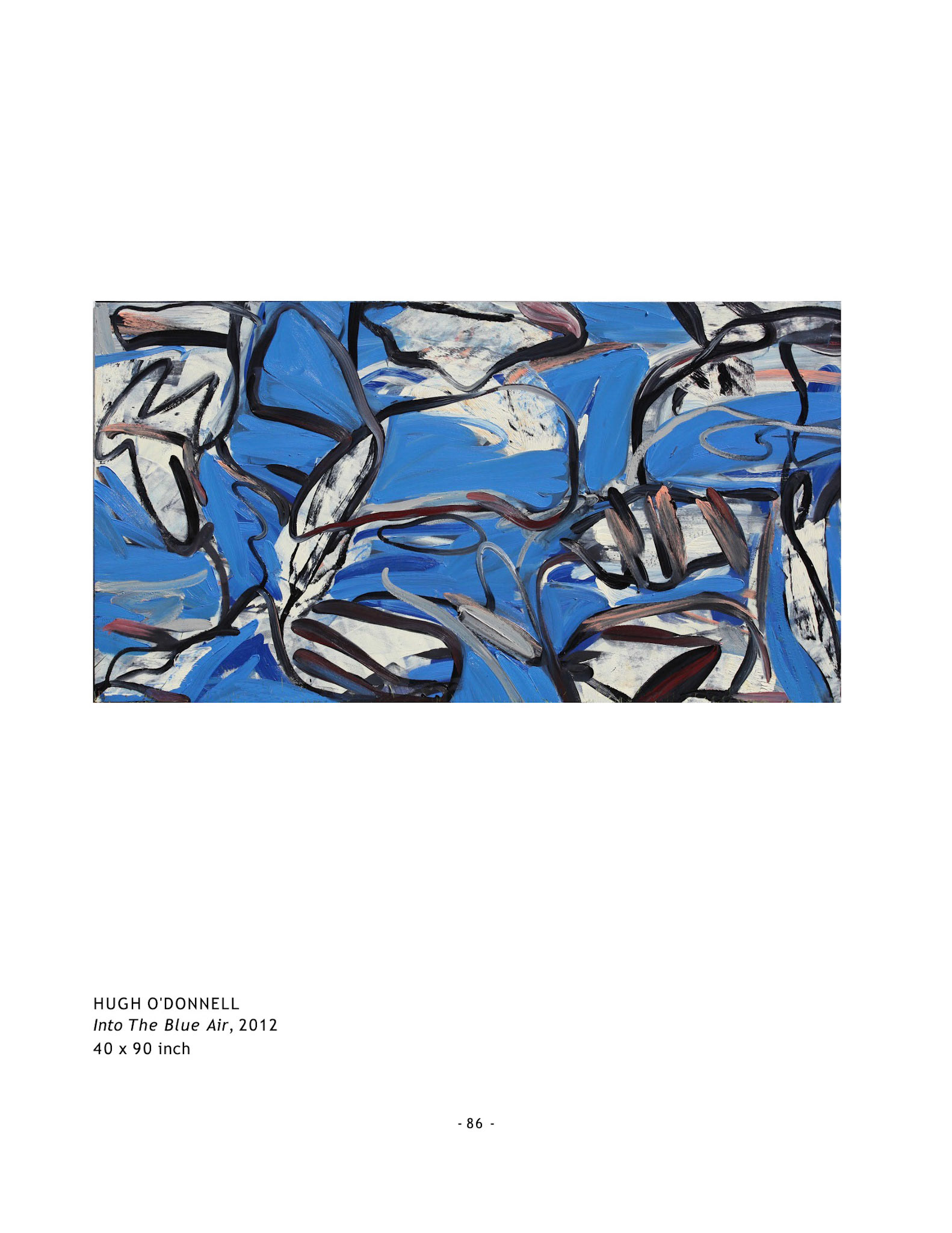 Out Of The Blue, 2012, Oil on canvas, 48 x 90 inches