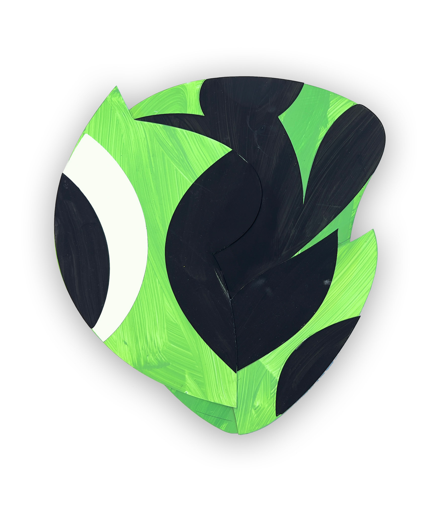 In The Bud 1, 11.5 x 10.5 inches, acrylic on paper, 2023.