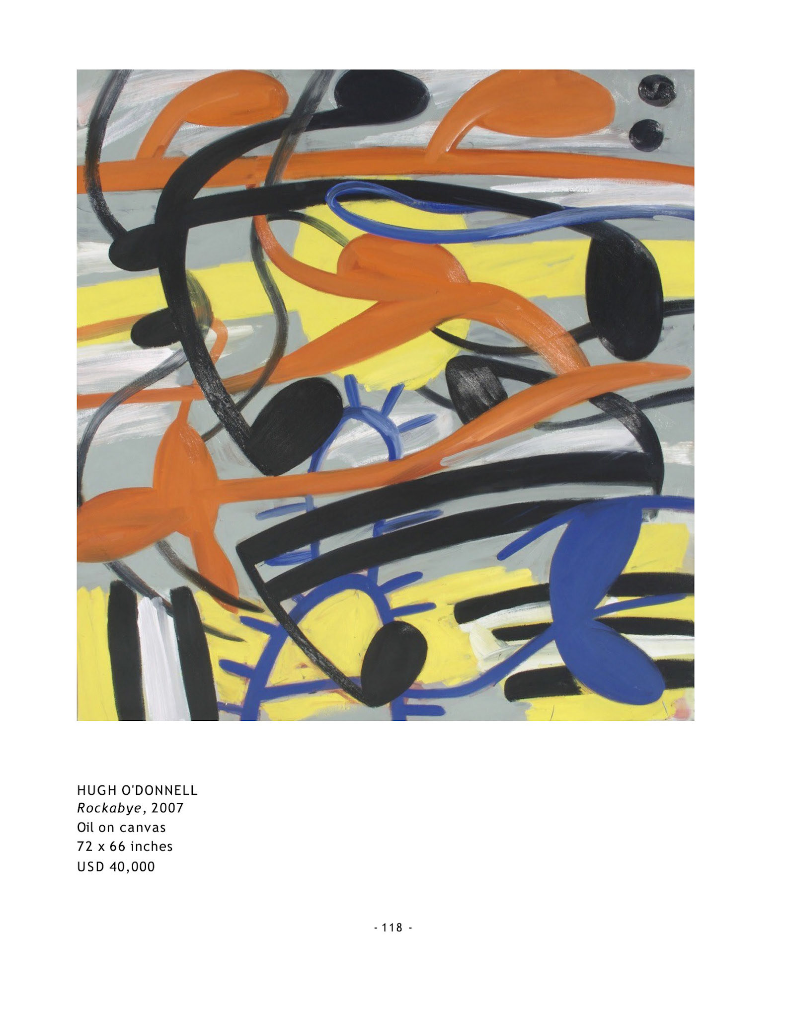 Rockabye, 2007 Oil on canvas 72 x 66 inches