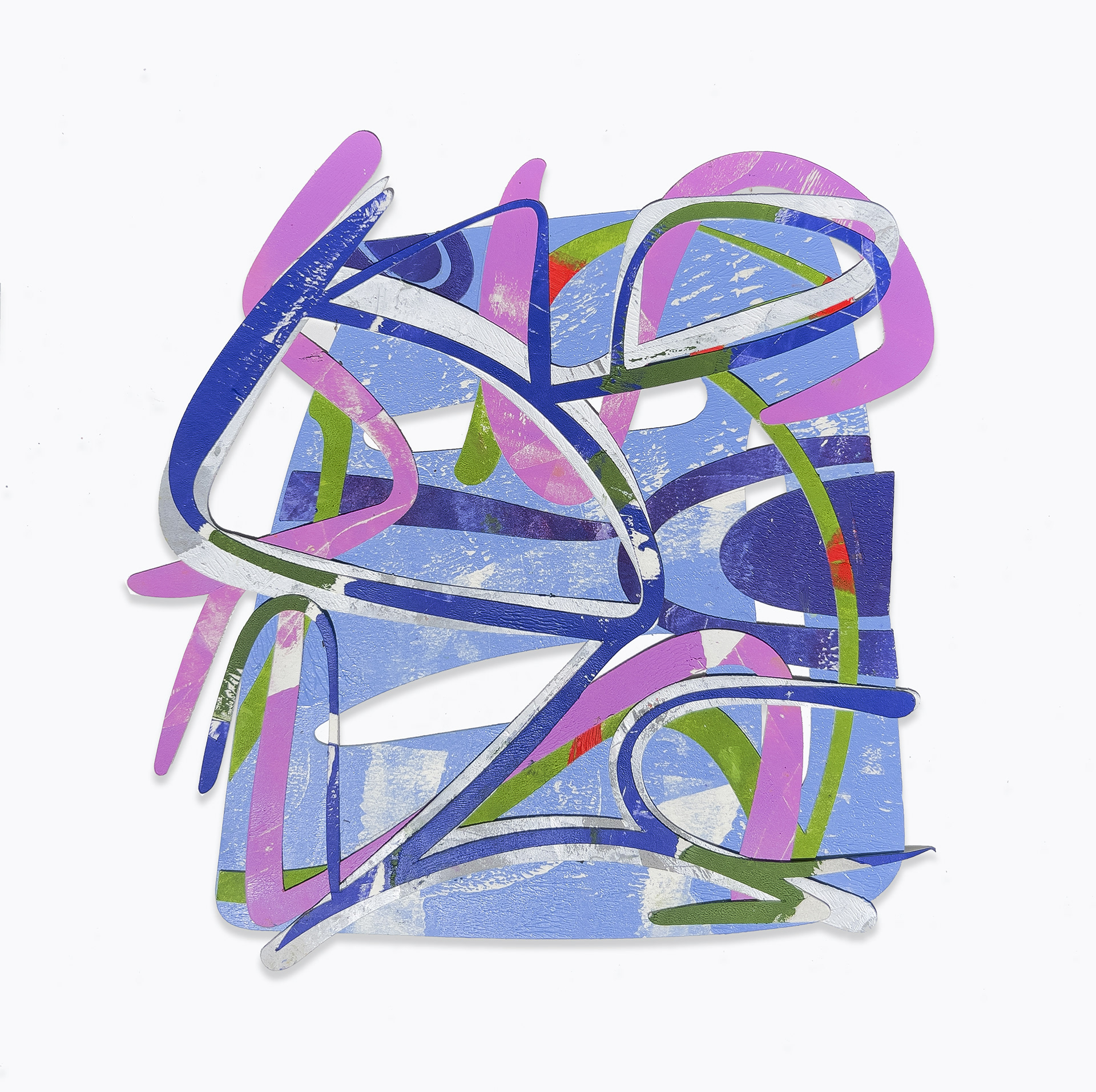 The Tangled Nest 1. 12.2/8x11.7/8  inches, acrylic on paper, 2024